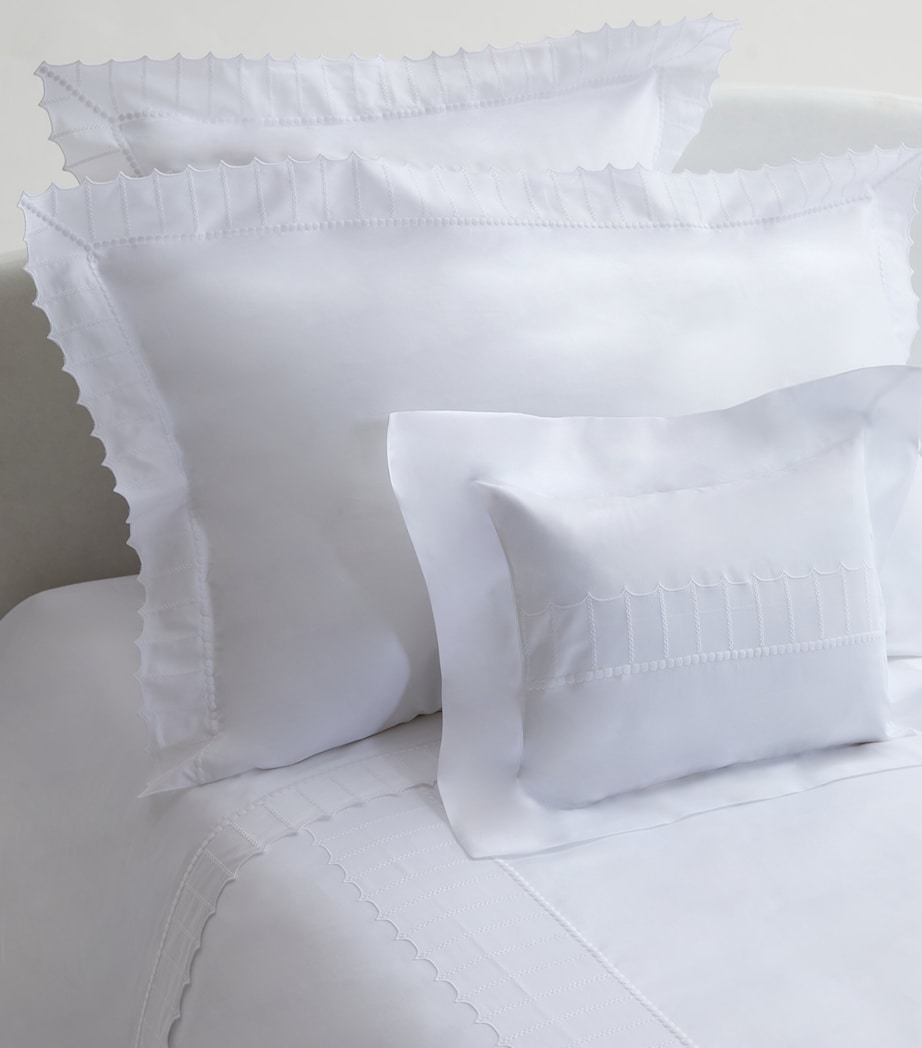 Loretta Caponi Dots Square Pillowcase (65cm x 65cm) White Image 3