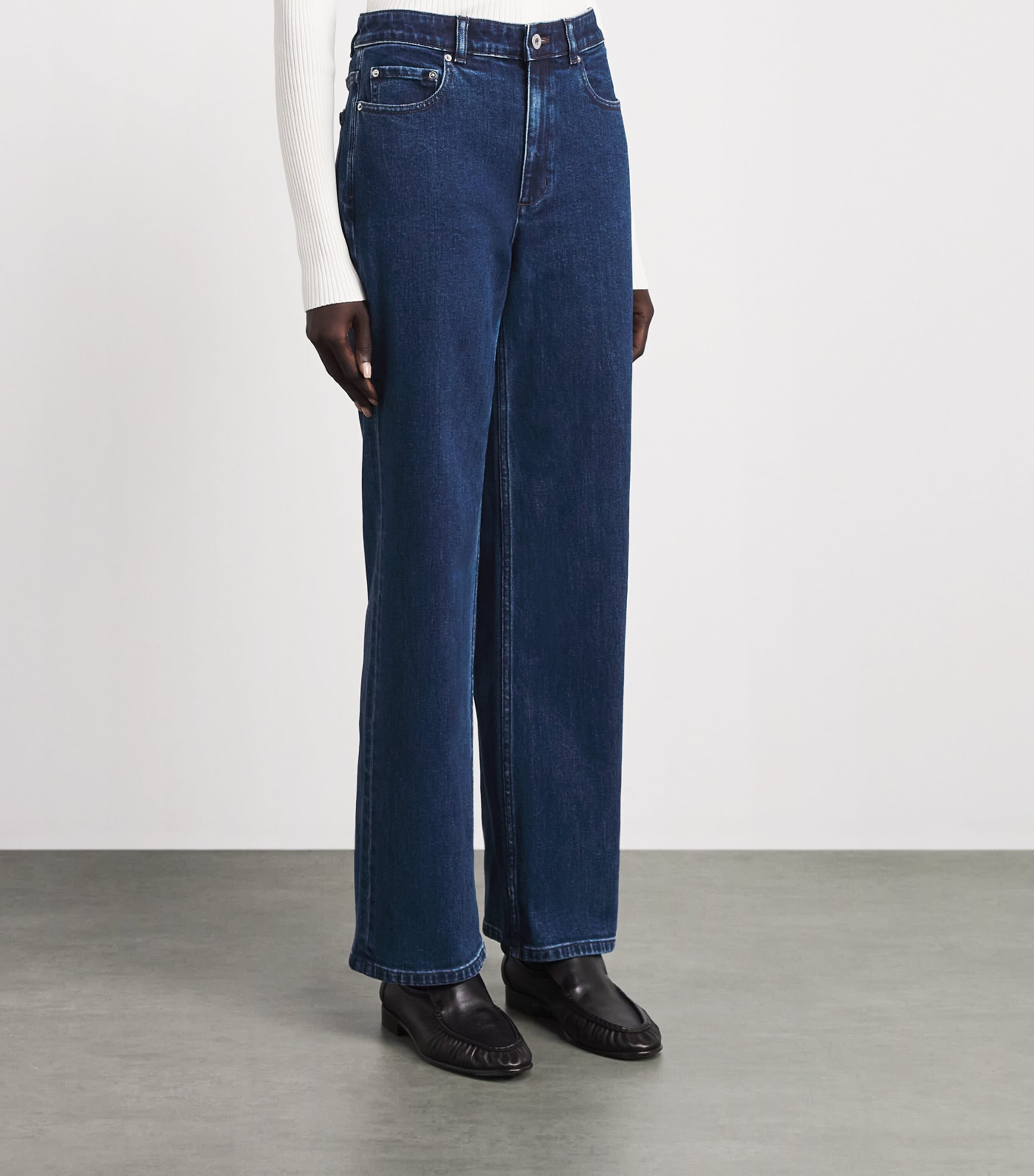 Theory Womens Straight Jeans Perfect Blue Image 4