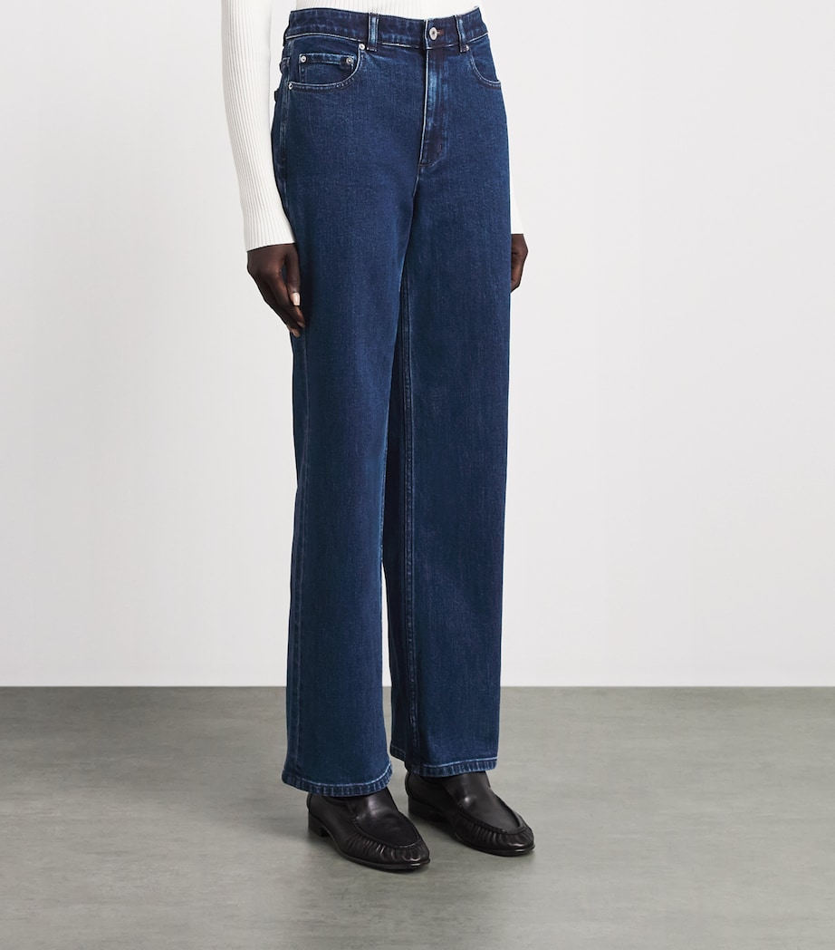 Theory Womens Straight Jeans Perfect Blue Image 4
