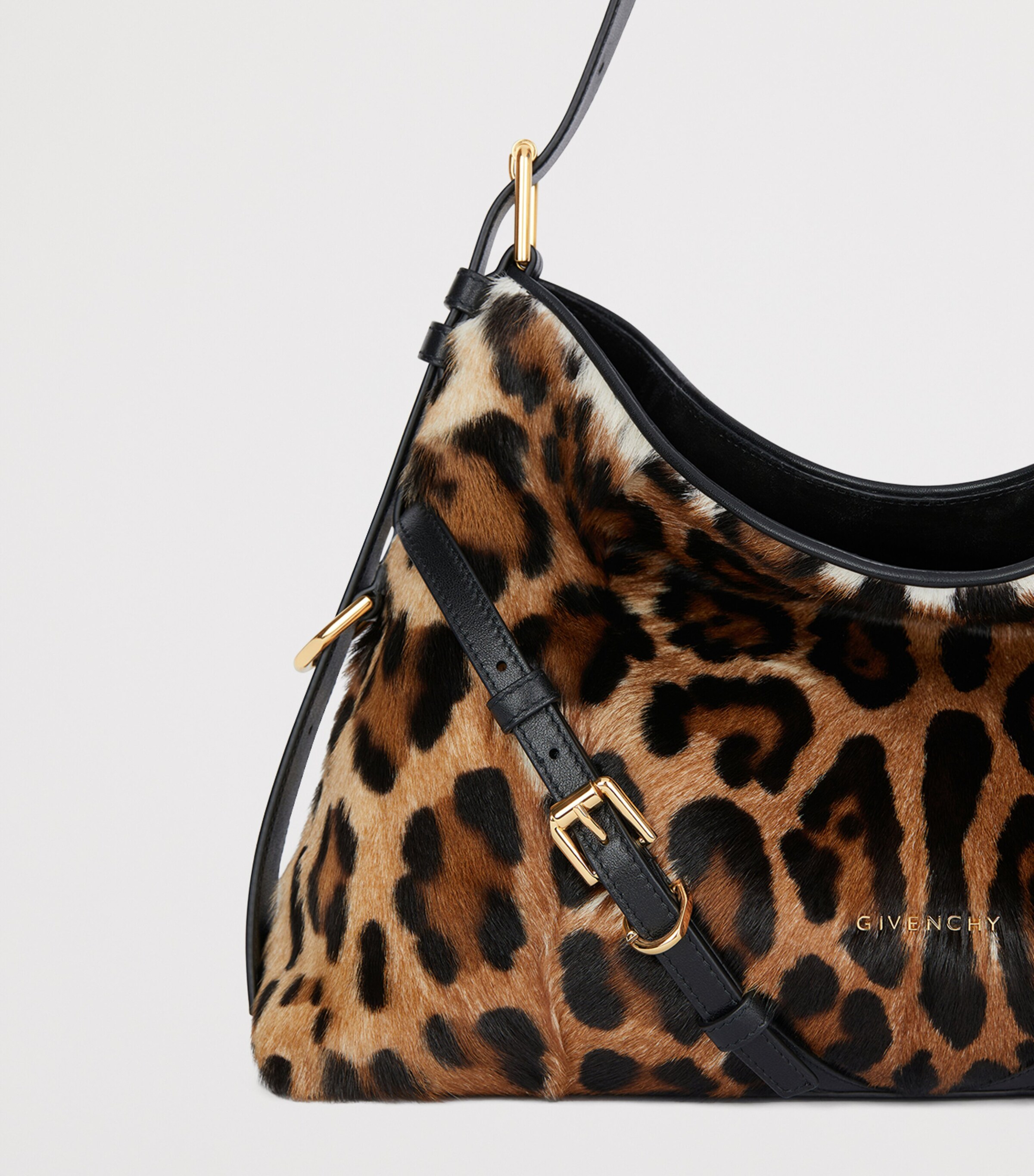 Givenchy Medium Leather Voyou Shoulder Bag Black/beige Image 5