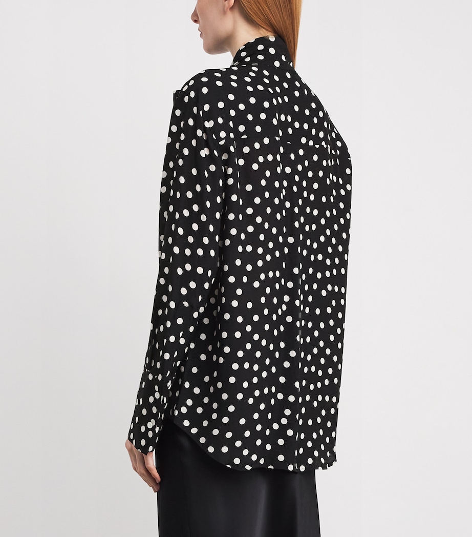 Polka Dot Ruby Blouse WHITE/BLACK Image 4