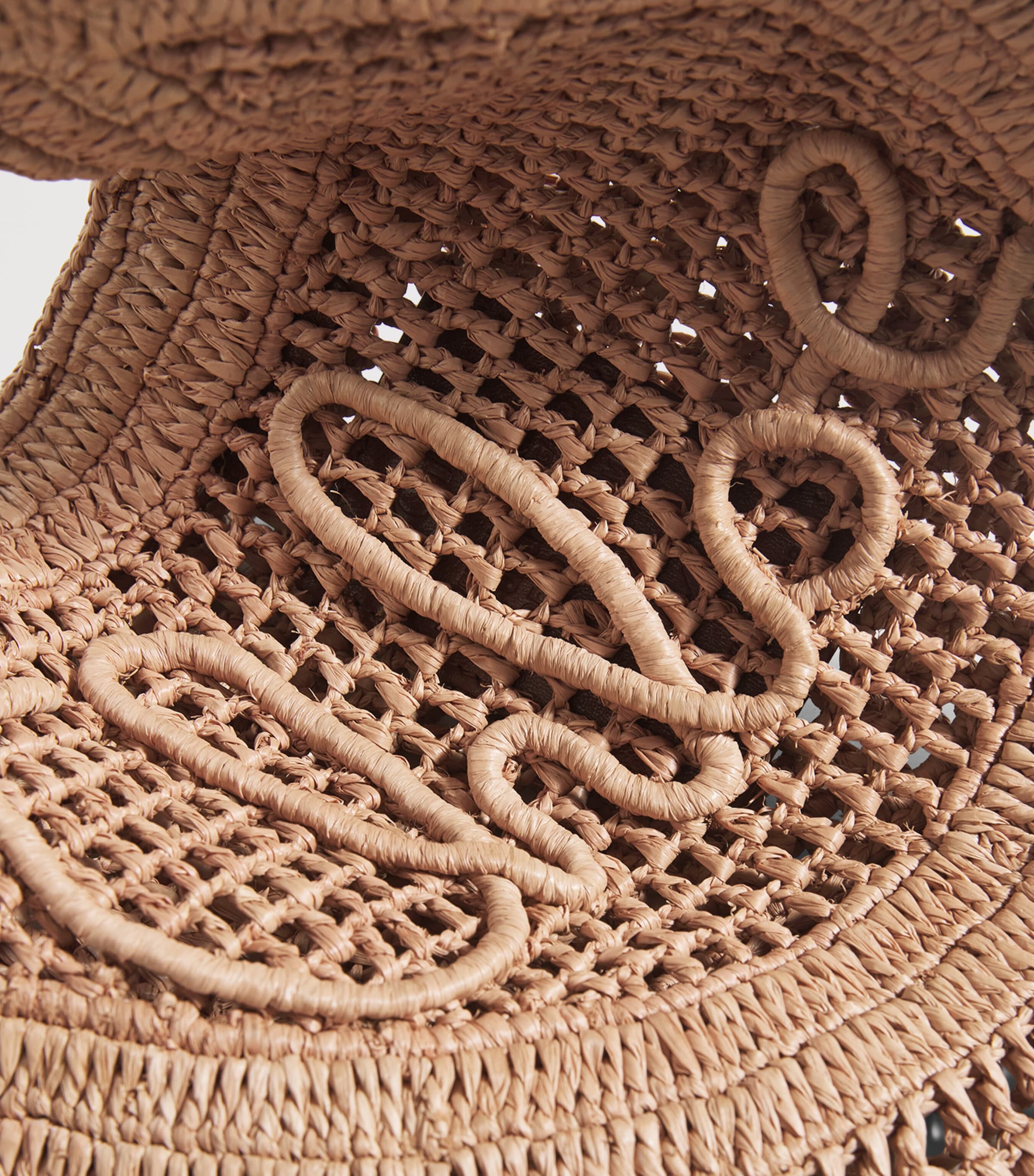 Chloé Raffia Summer Banana Shoulder Bag Summery Beige Image 4