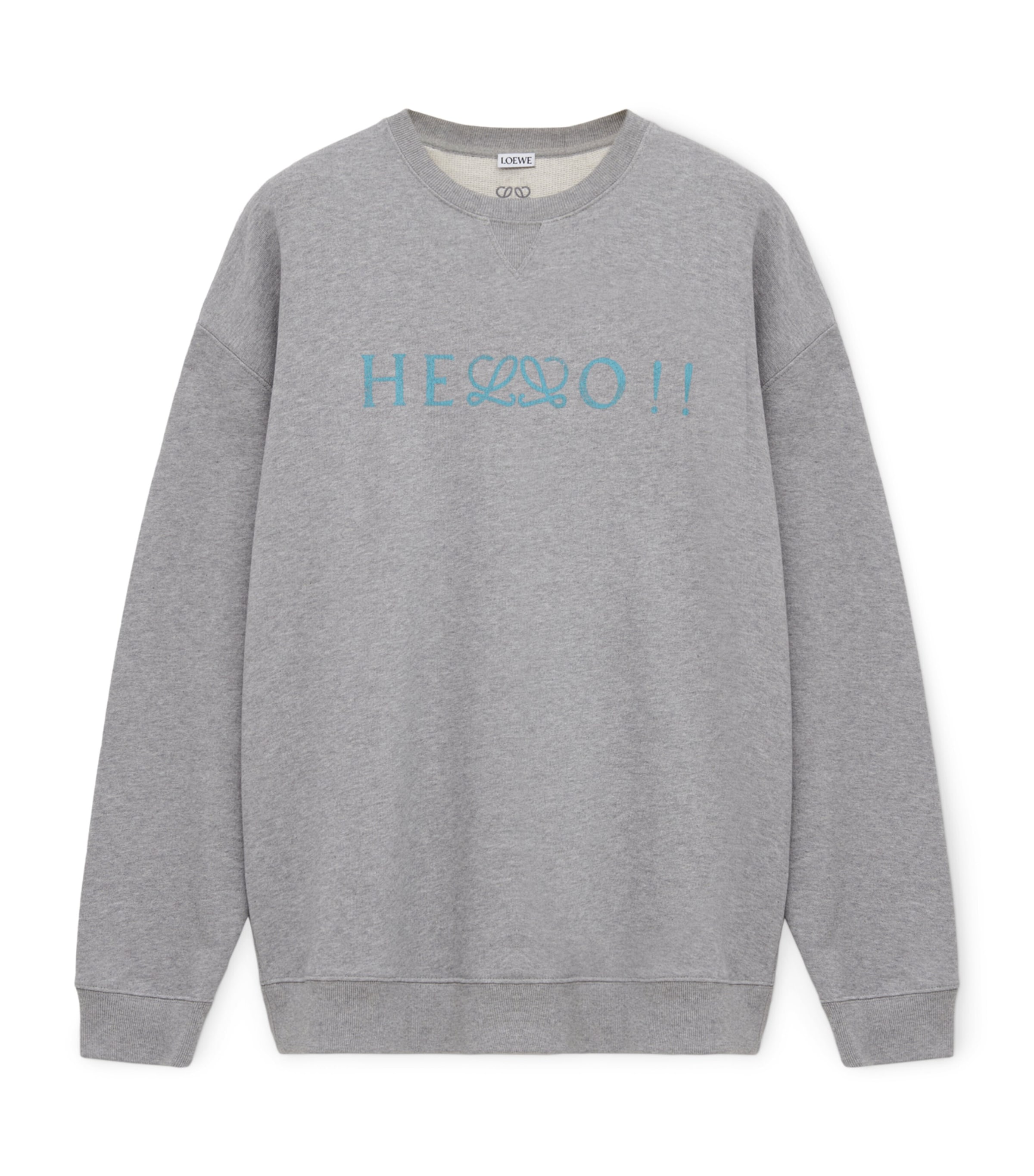 Cotton-Blend Logo Sweatshirt GREY MELANGE Image 1