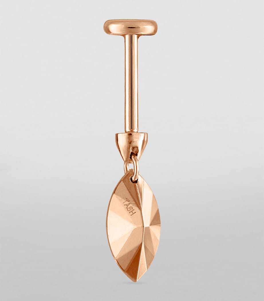 Faceted Marquise Threaded Charm Single Earring (7.5mm) ROSE GOLD Image 3