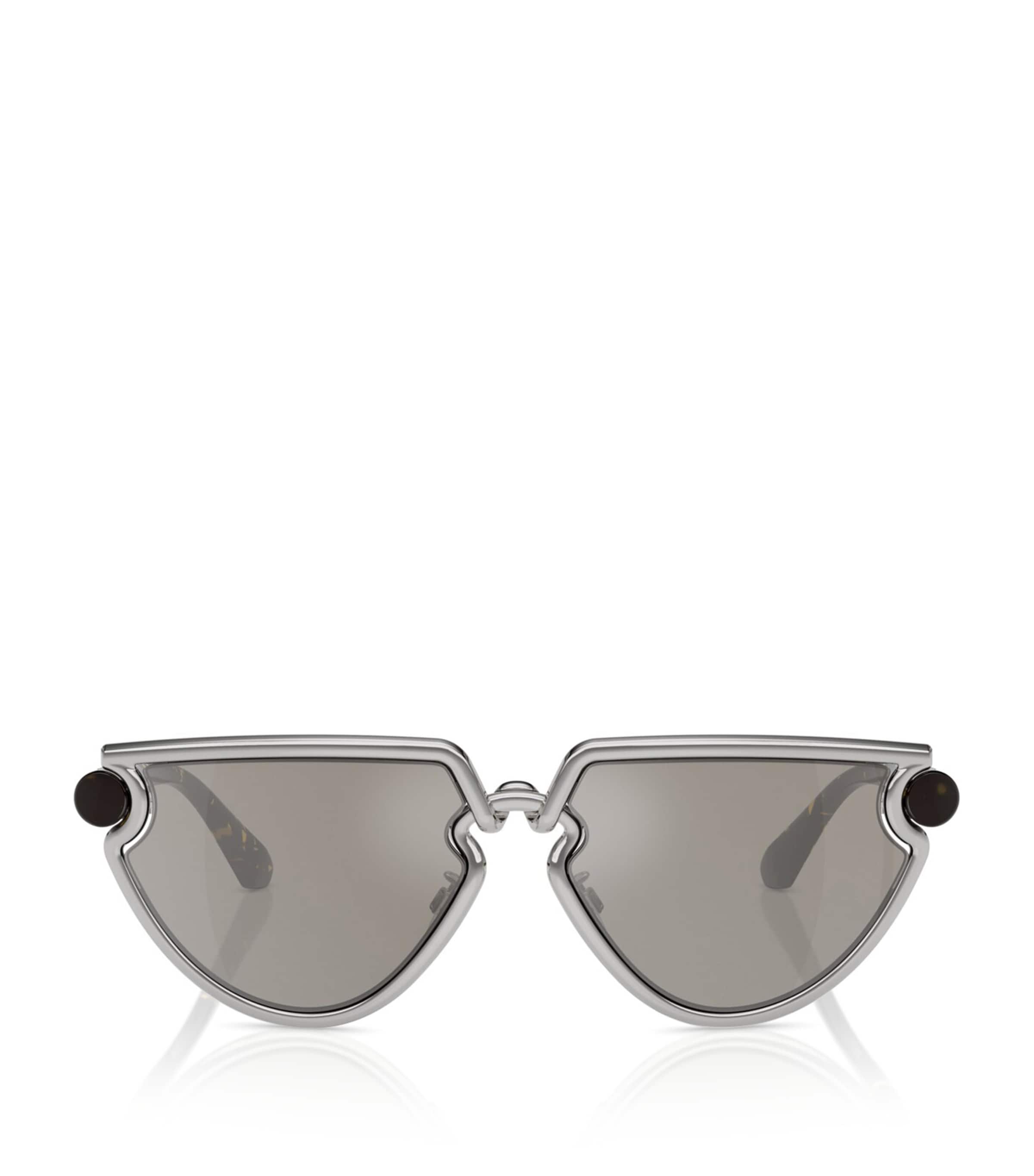 Burberry Light Grey Mirror Silver Irregular Ladies Sunglasses Be3152 10056g 61 In Gold