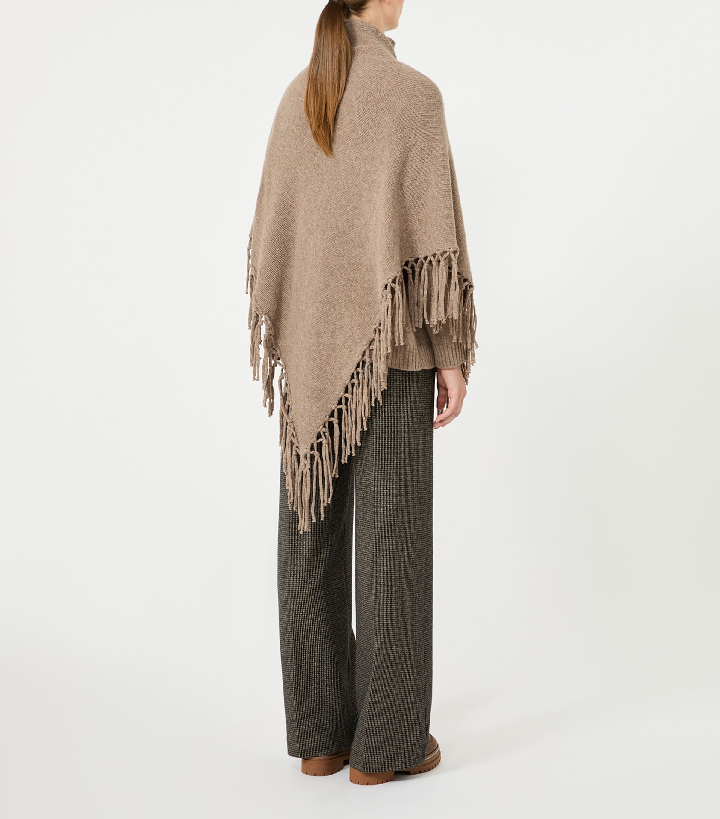 Weekend Max Mara Virgin Wool Fringed Shawl Turtledove Image 3