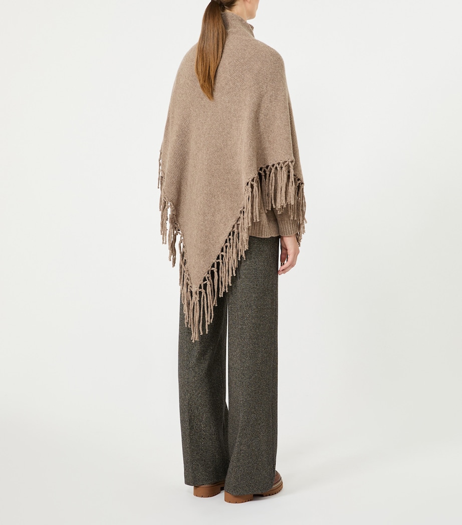 Weekend Max Mara Virgin Wool Fringed Shawl Turtledove Image 3