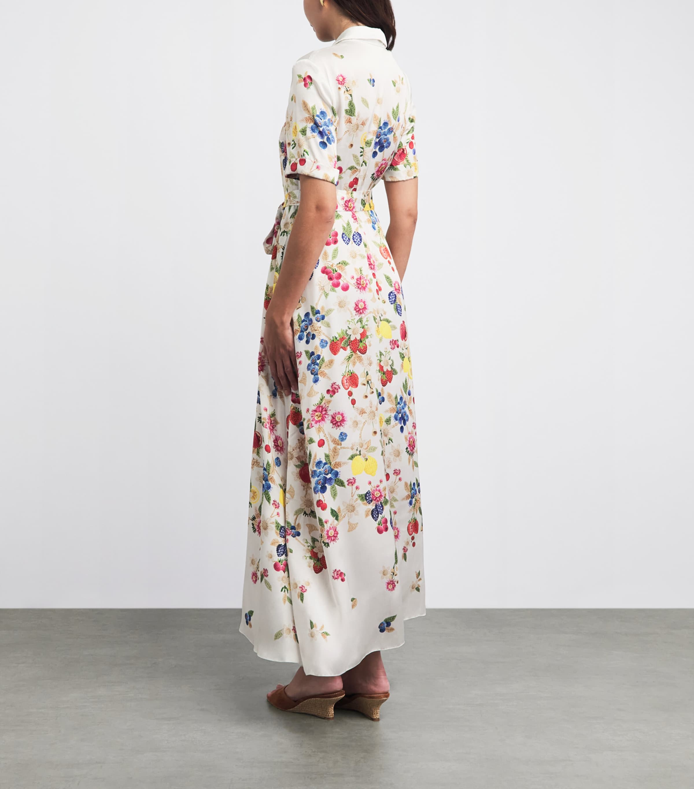 Mary Katrantzou Womens Cotton-Blend Como Maxi Dress Fruitavola Image 4