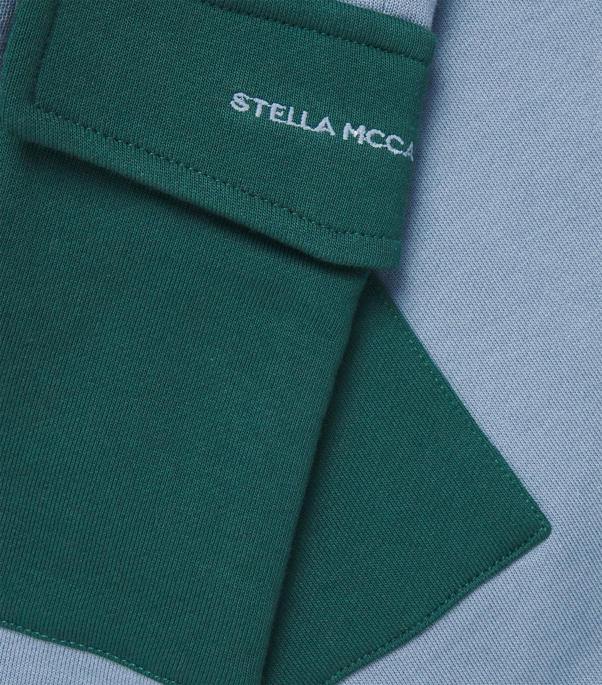 Stella McCartney Kids Cotton Contrast-Pocket Sweatpants (3-14 Years) Air Force Blue Image 2