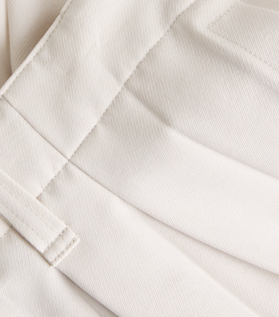 Pleated Edge Ensemble Shorts 40-BEIGE Image 5