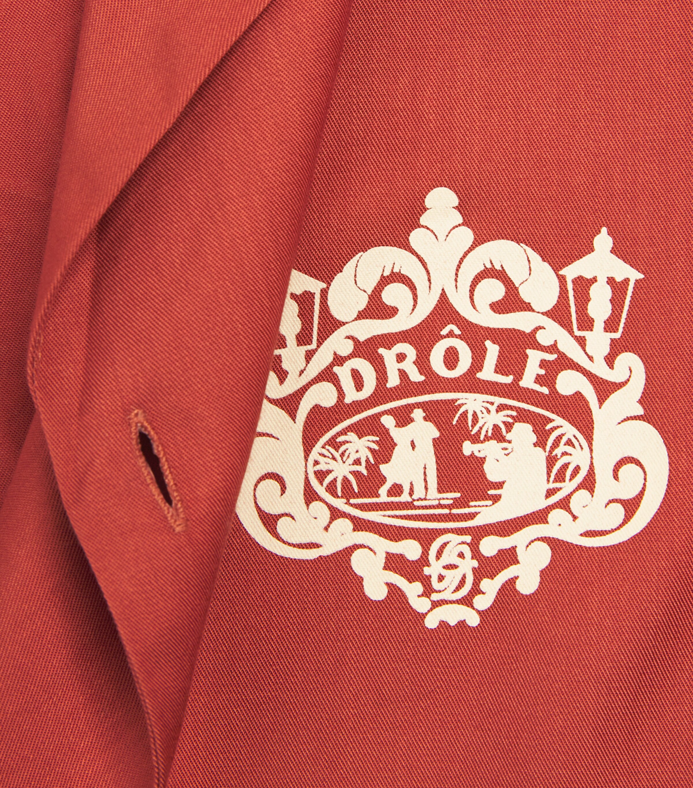 Drôle De Monsieur Mens Danseurs Print Shirt Brick Image 6