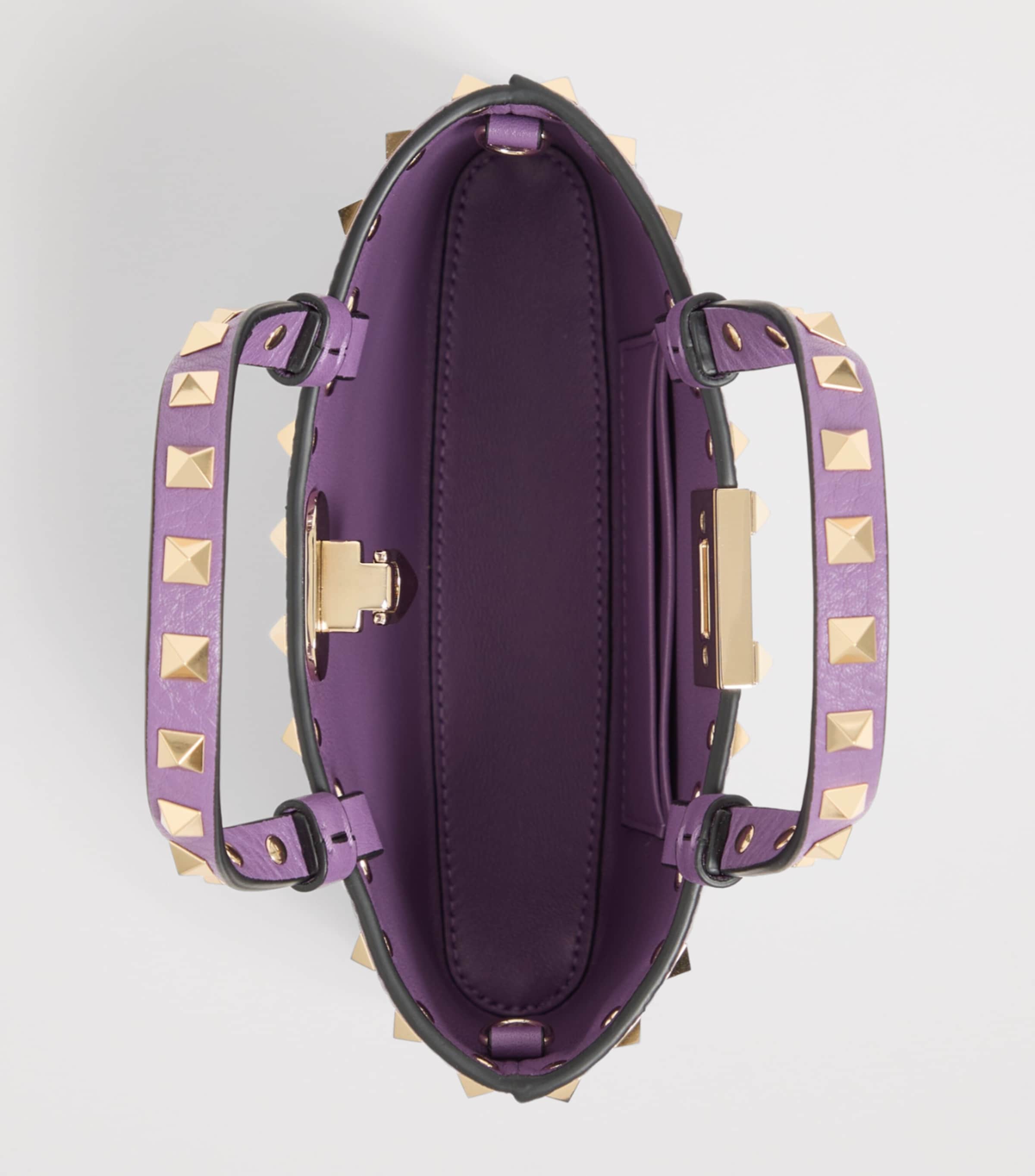 Valentino Garavani Mini Leather Rockstud Tote Bag Image 5