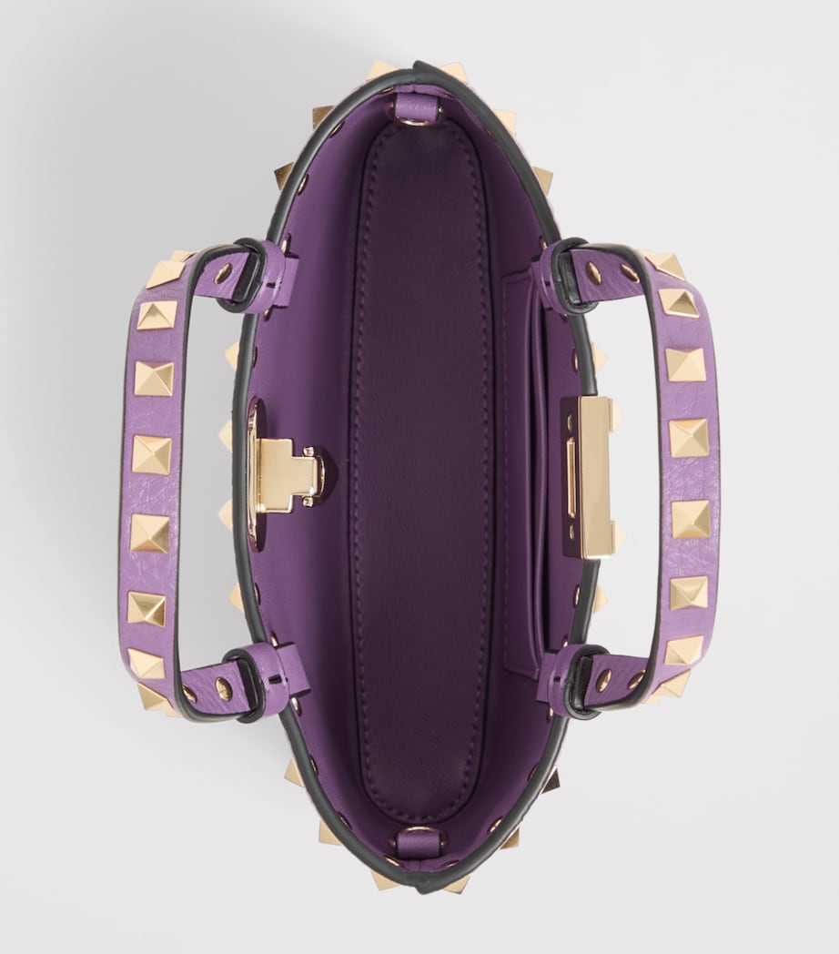 Valentino Garavani Mini Leather Rockstud Tote Bag Image 5