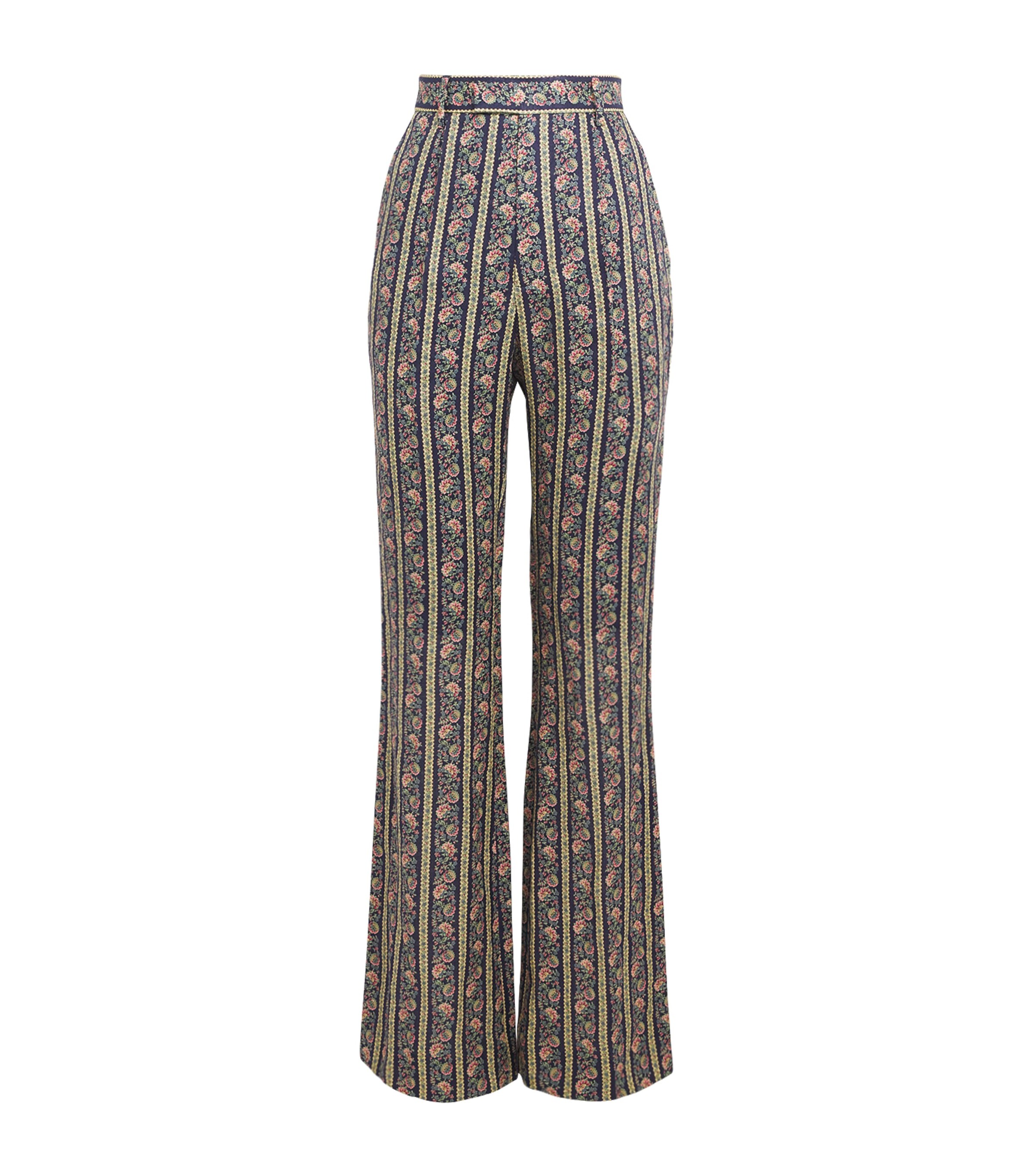 Vivienne Westwood Womens Linen Floral Ray Trousers Flowers Image 1