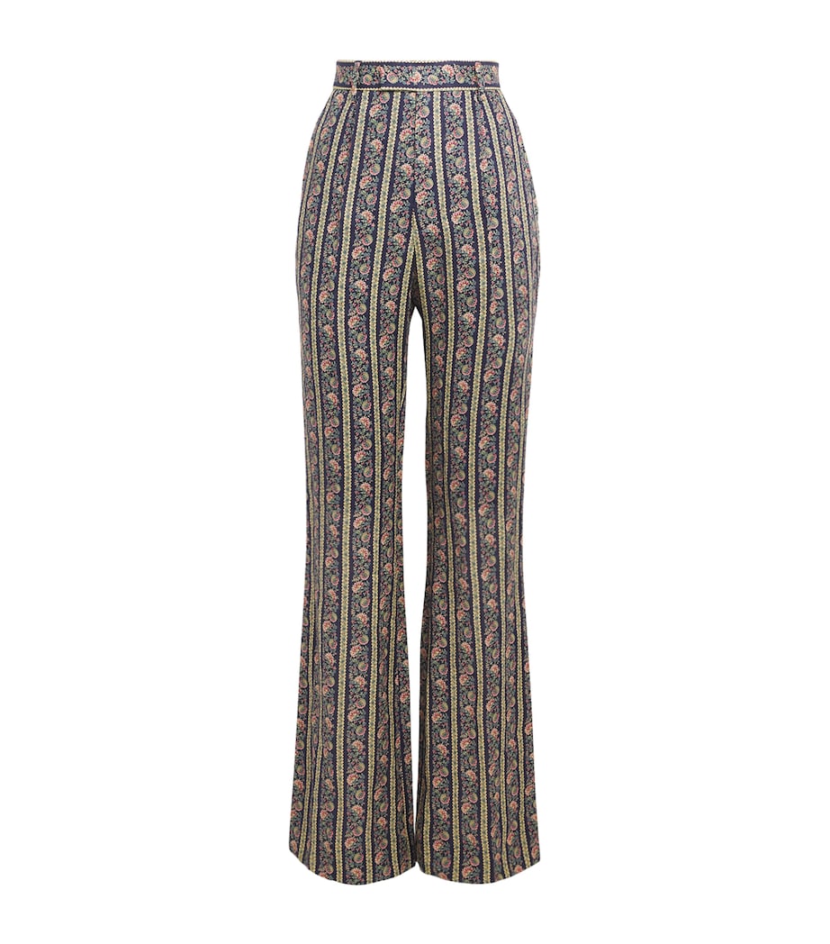Vivienne Westwood Womens Linen Floral Ray Trousers Flowers Image 1