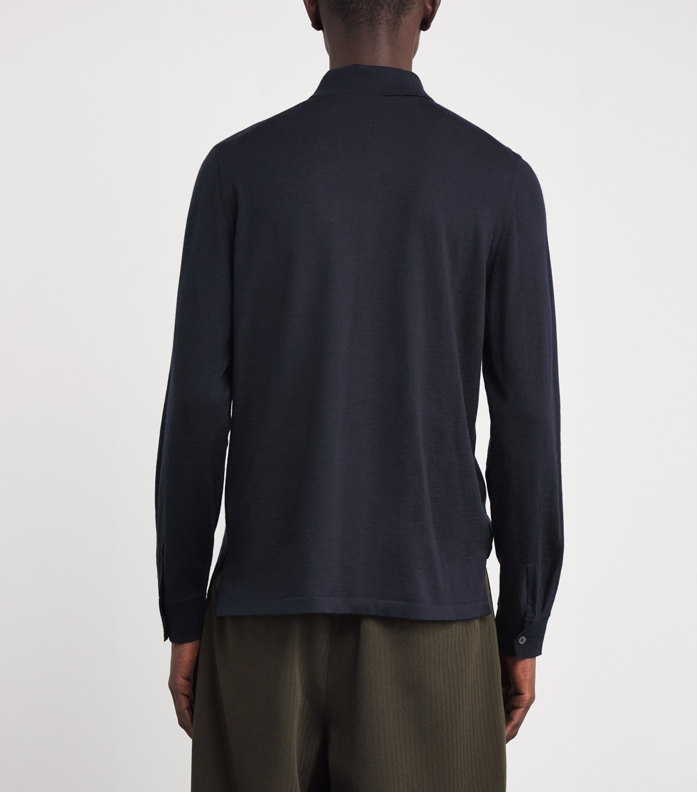 Virgin Wool Shirt NAVY Image 4