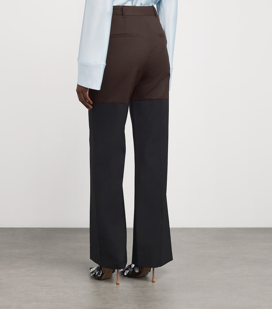Vault Slim Tailored Trousers DBLK BLACK/CHOCOLATE Image 4