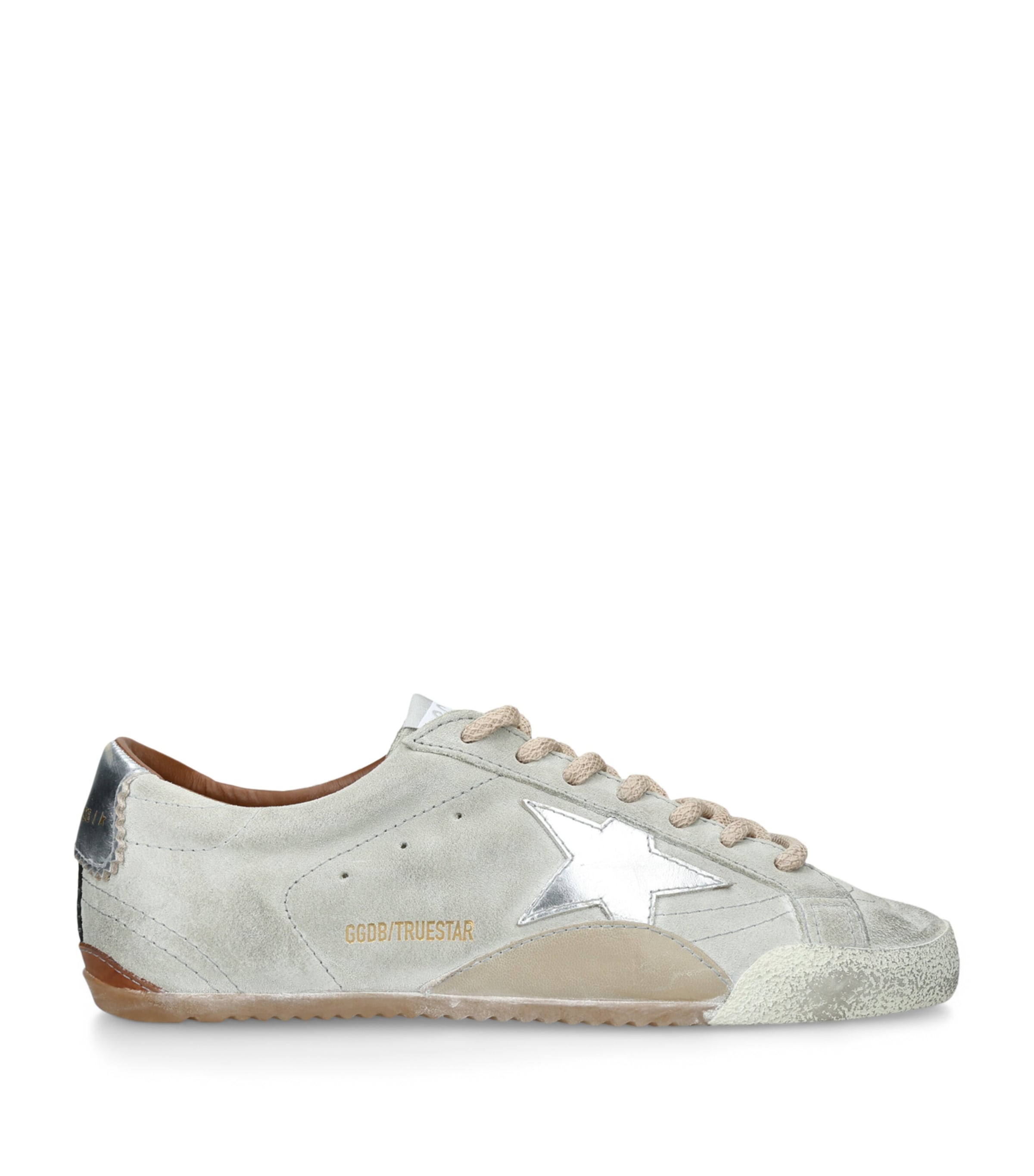 Golden Goose Suede-Leather True Star Sneakers Bone/comb Image 1