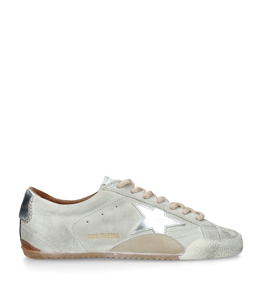 Golden Goose Suede-Leather True Star Sneakers Bone/comb Image 1