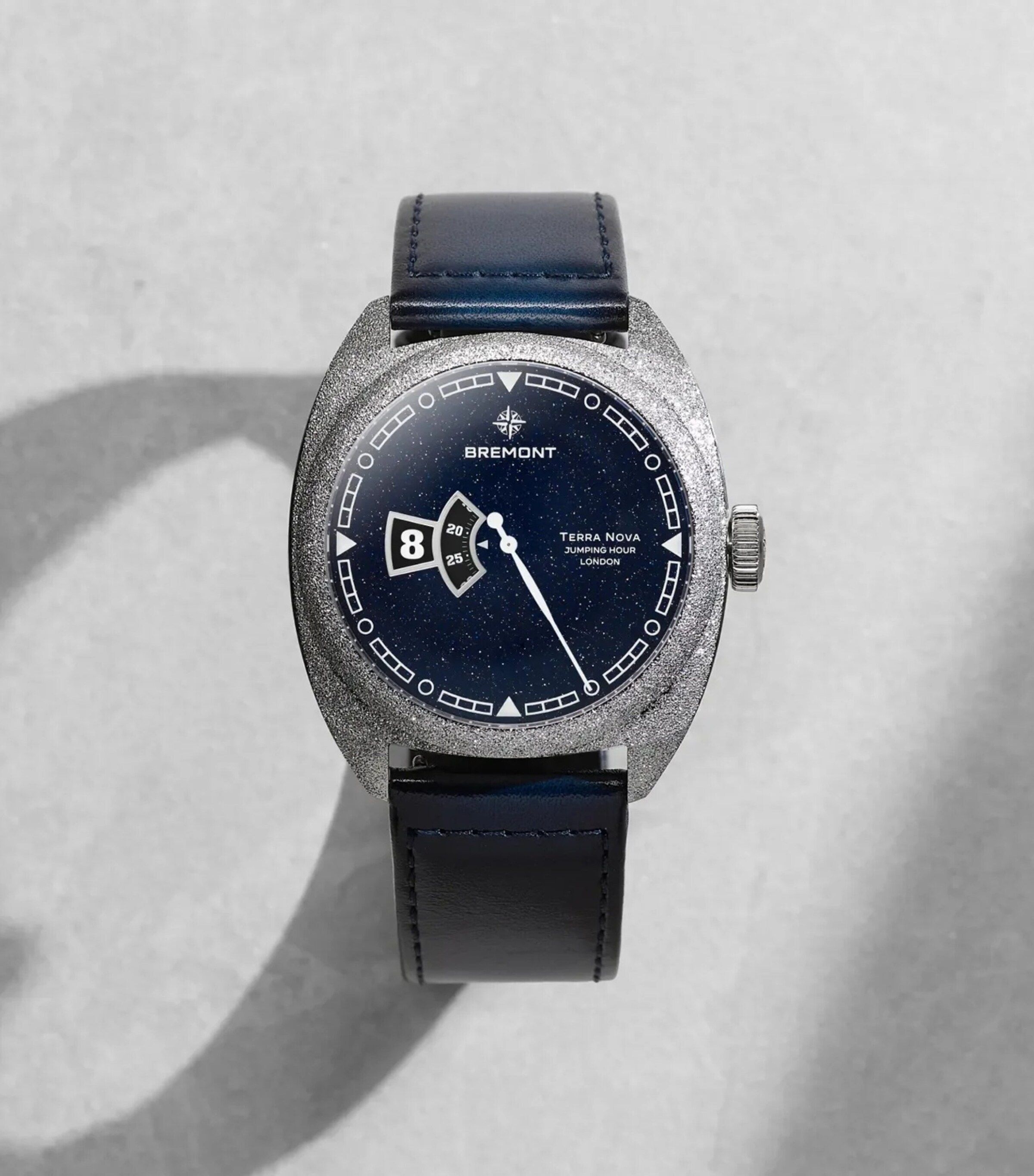 Bremont Stainless Steel Terra Nova Jumping Hour Watch 40.5mm Blue Image 6