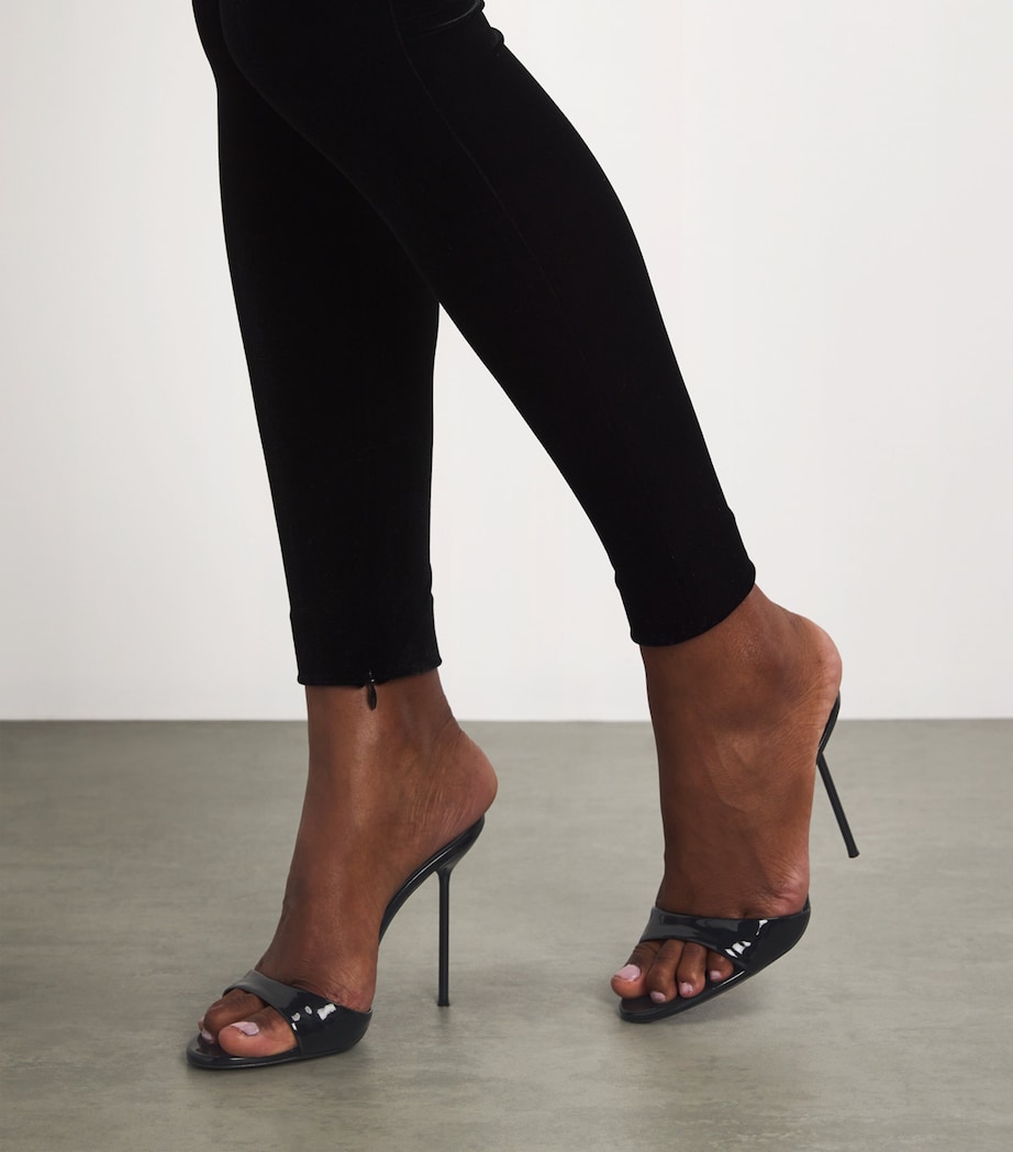 Patent Leather Lidia Mules 105 BLACK Image 2