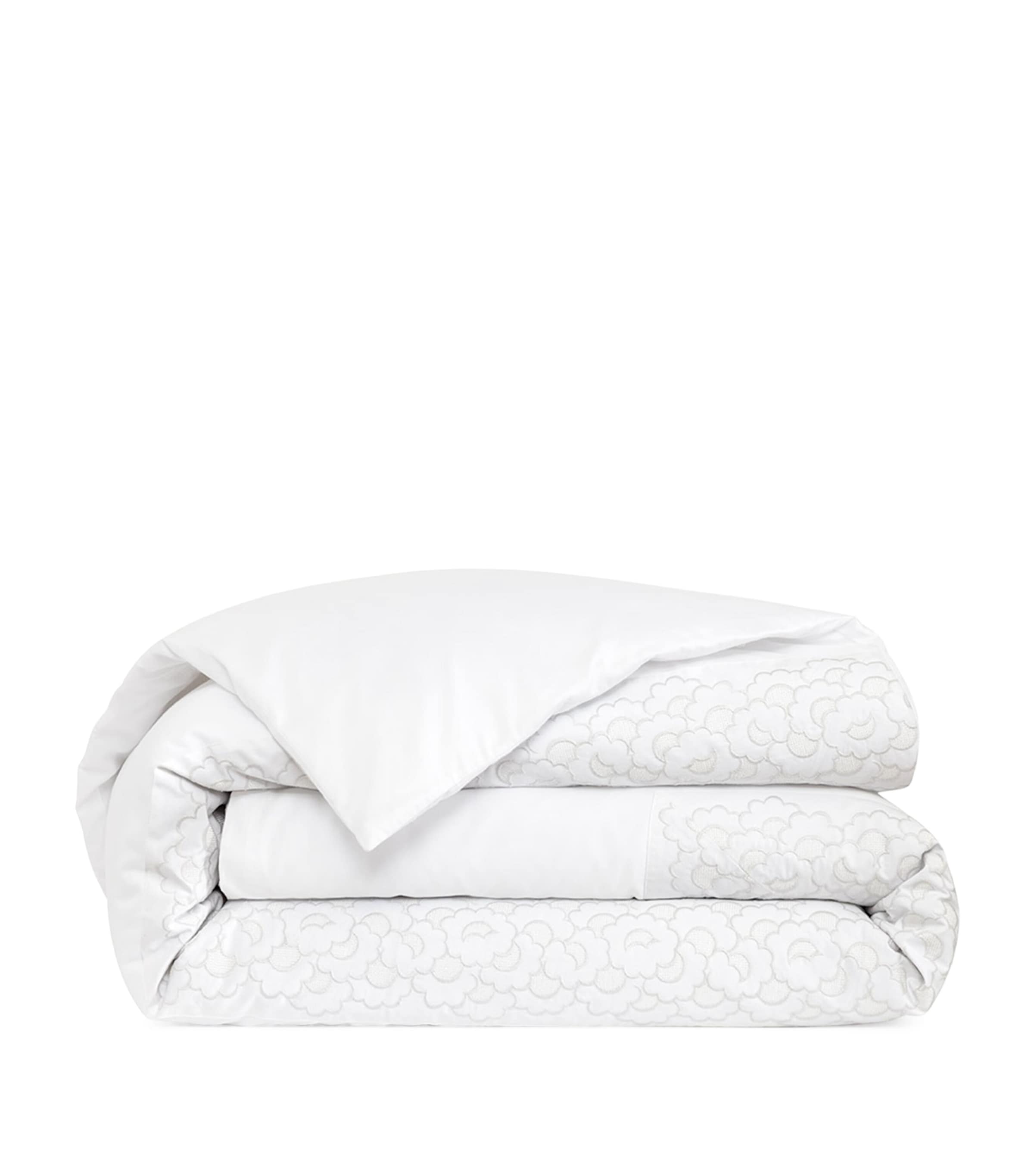 Yves Delorme Festons Duvet Cover In White