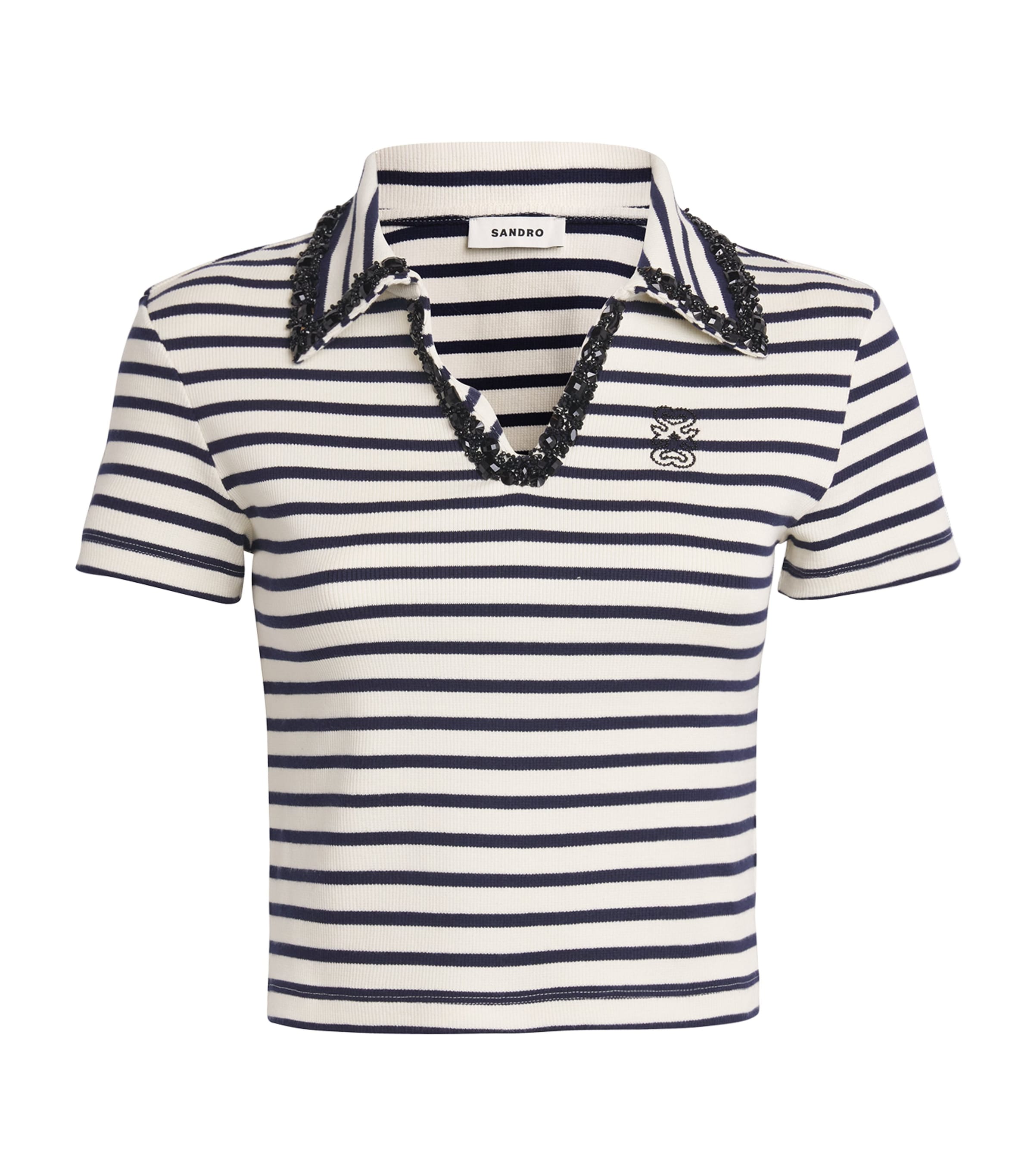 Sandro Striped Polo Shirt In Multi