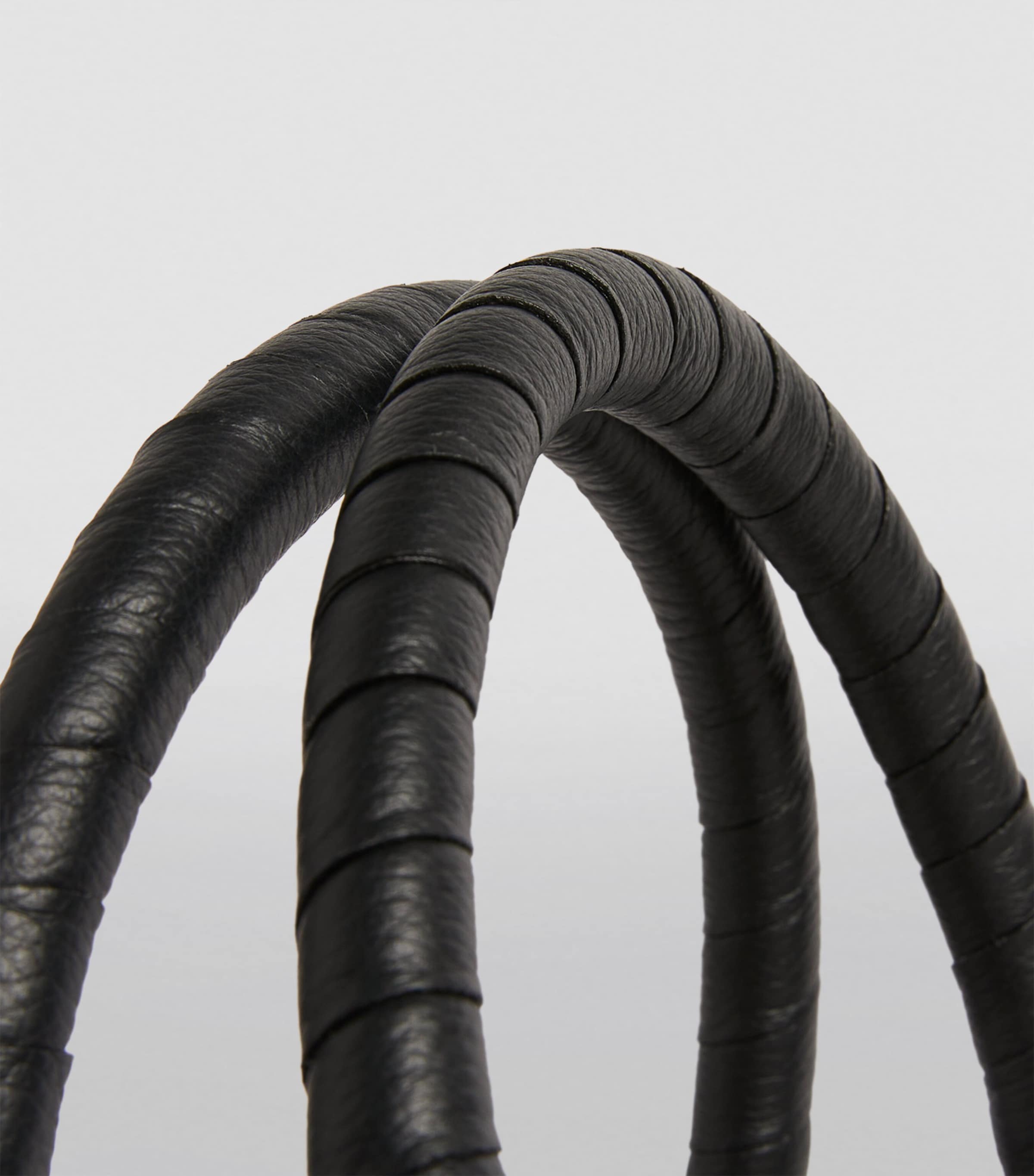 Small Leather Marcie Top-Handle Bag  BLACK Image 3