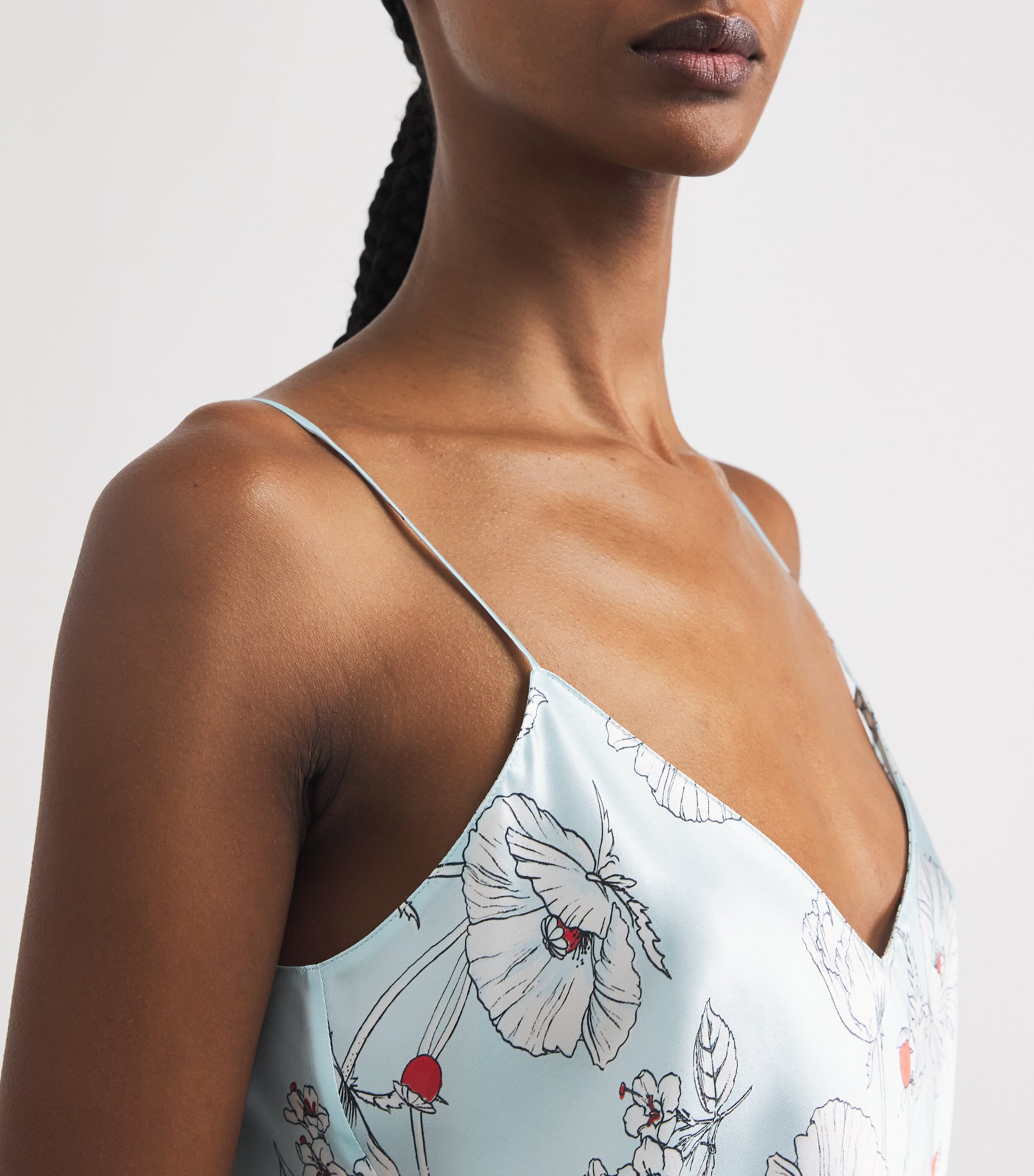 Olivia von Halle Womens Silk Floral Garbo Slip Dress Serafina Image 3