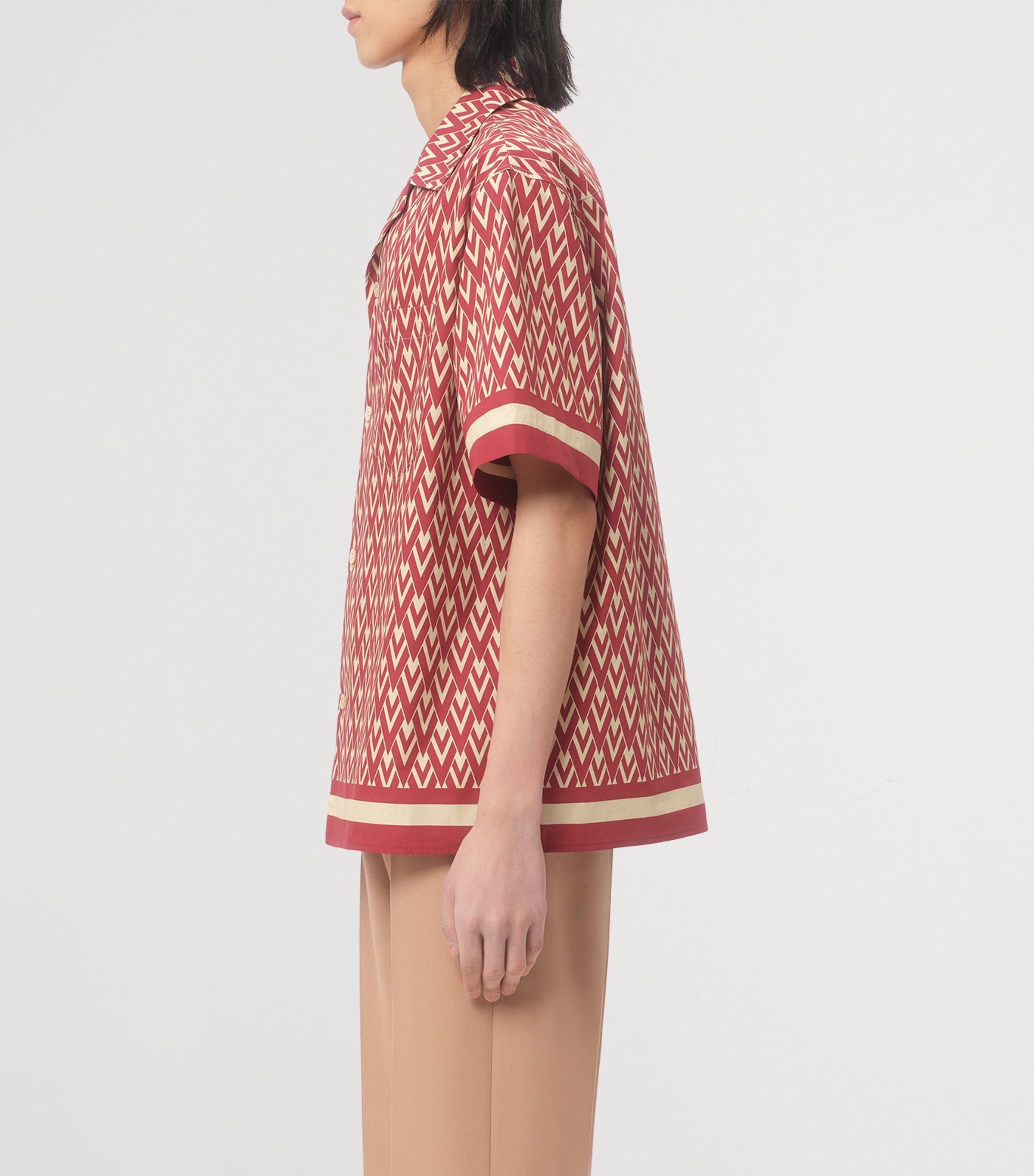 Tシャツ・カットソー VALENTINO FW25 Valentino Bowling Shirt (7V3AA111AYQ CLP) Valentino Toute La V Bowling Shirt | Harrods HK