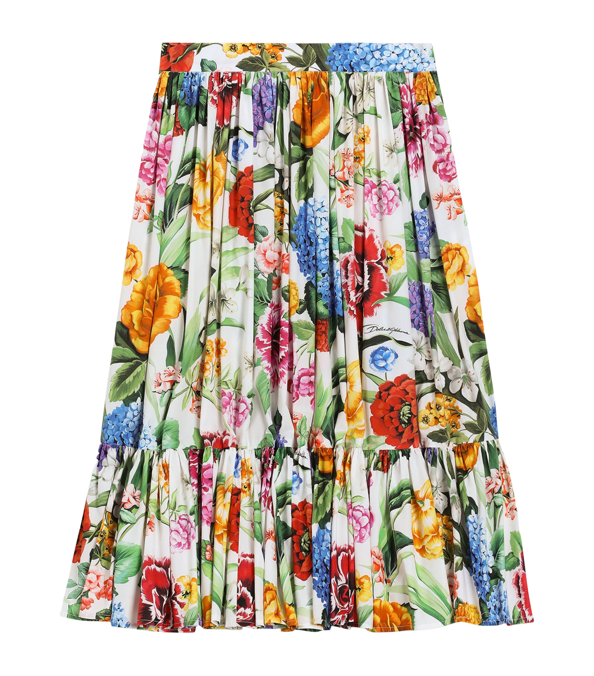 Dolce & Gabbana Multicolor Skirt For Girl With Floral Print