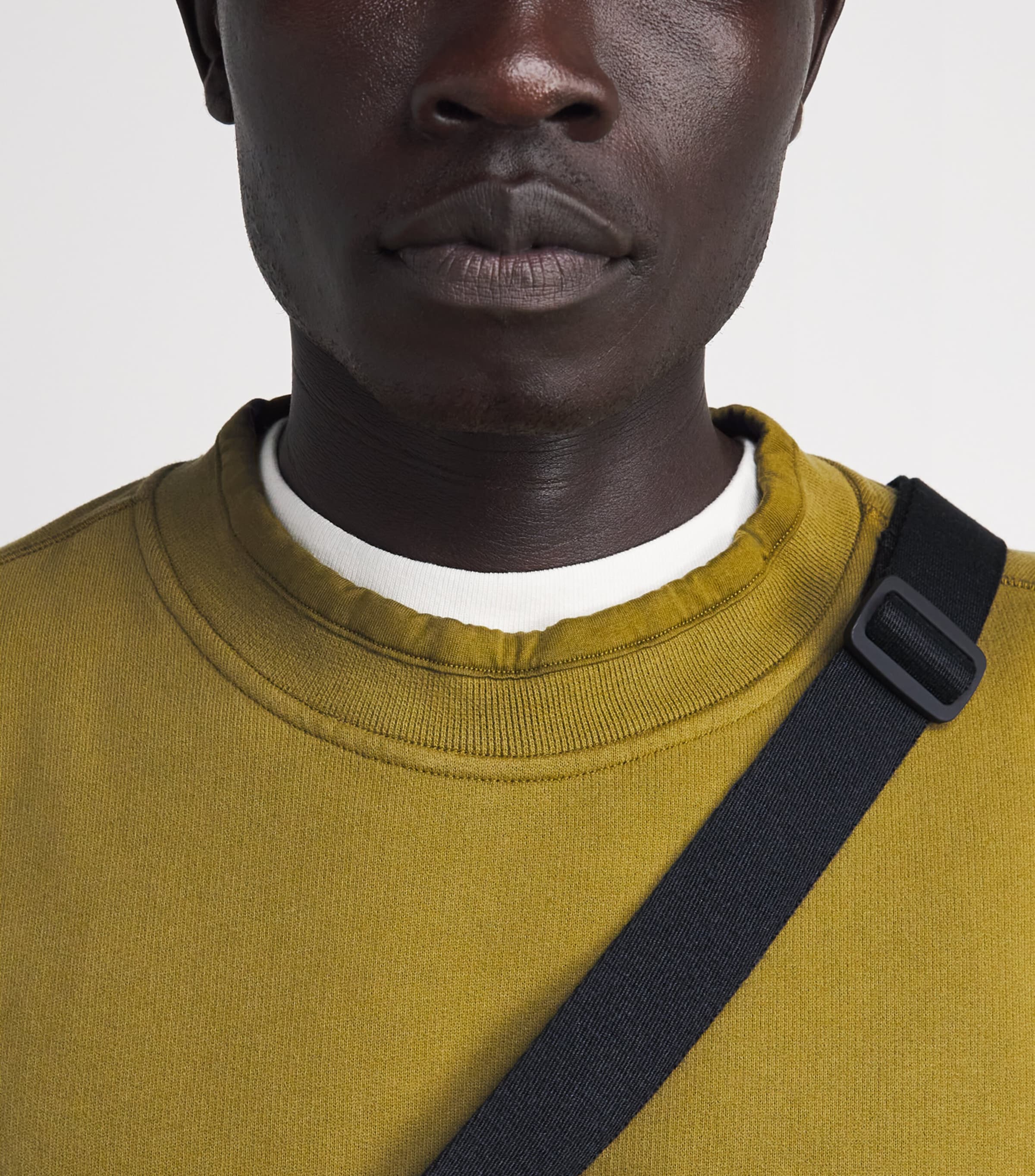 Stone Island Mens Cotton Rib-Knit Compass Sweatshirt Image 3