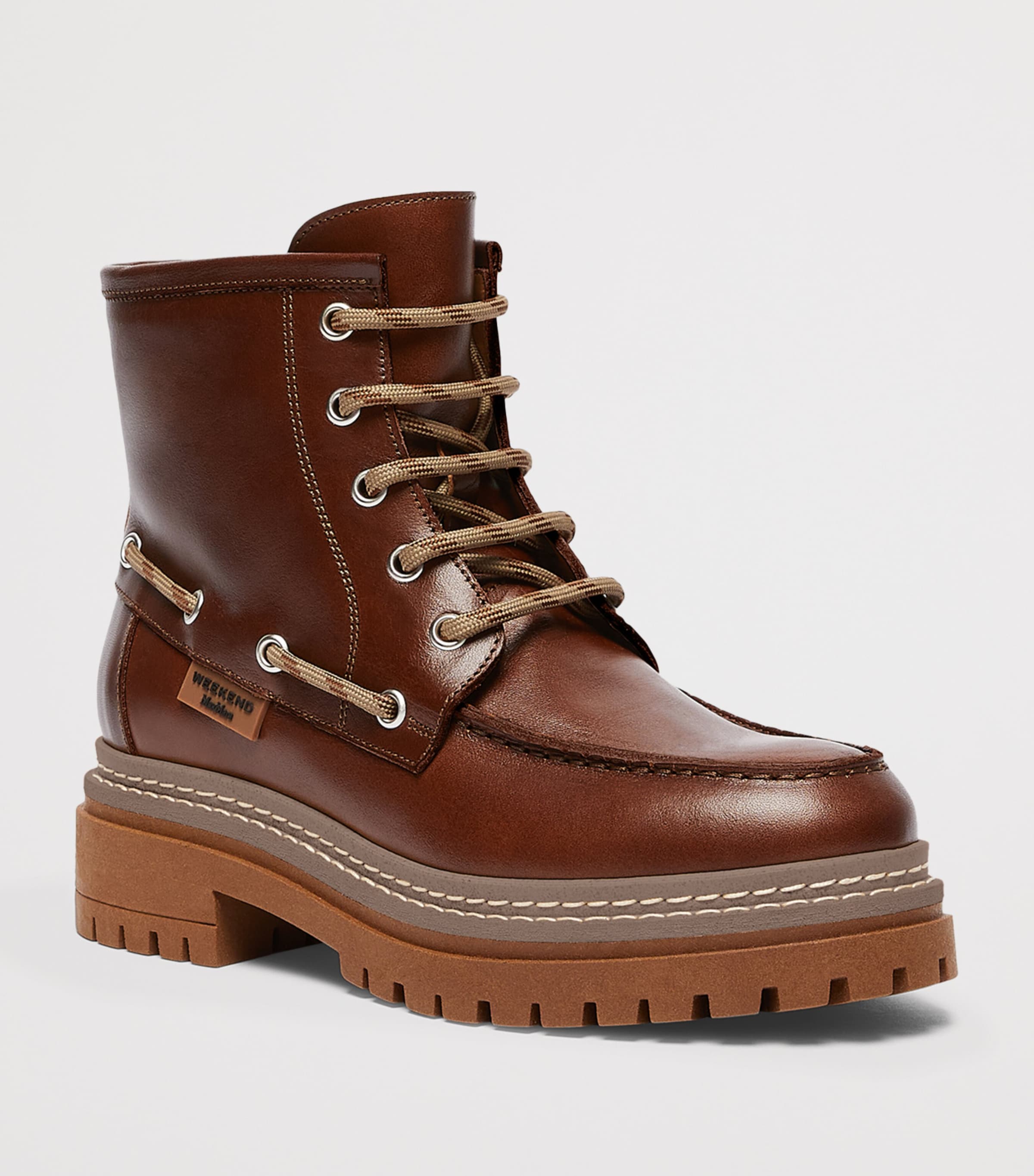 Weekend Max Mara Leather Ankle Boots Brown Image 3