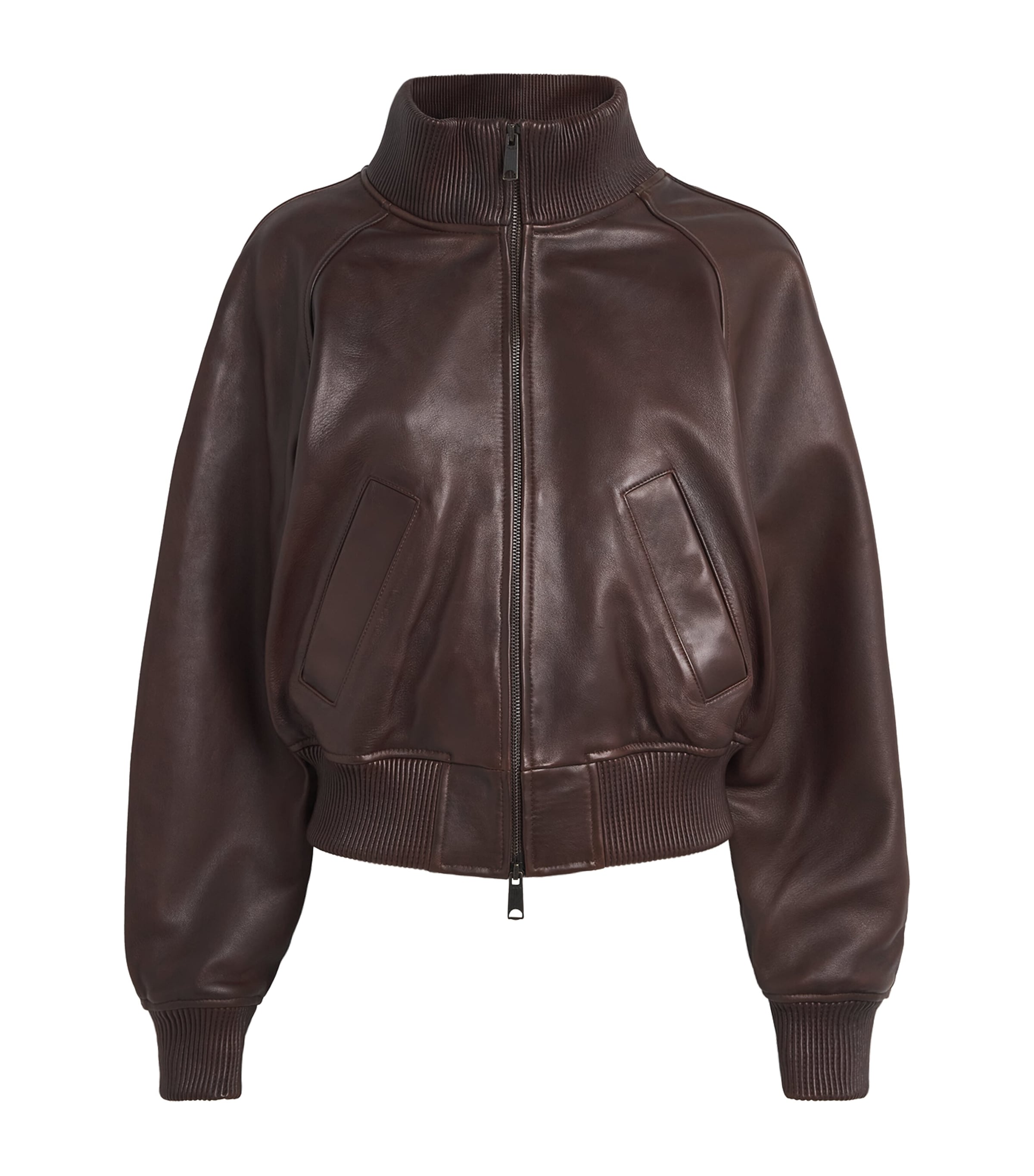 Flight Leather Jacket BROWN Image 1