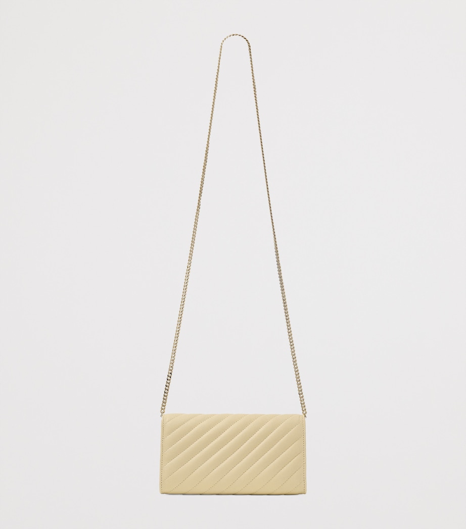 Leather Curve Chain Wallet BUTTERMILK/SHINY GOL Image 4