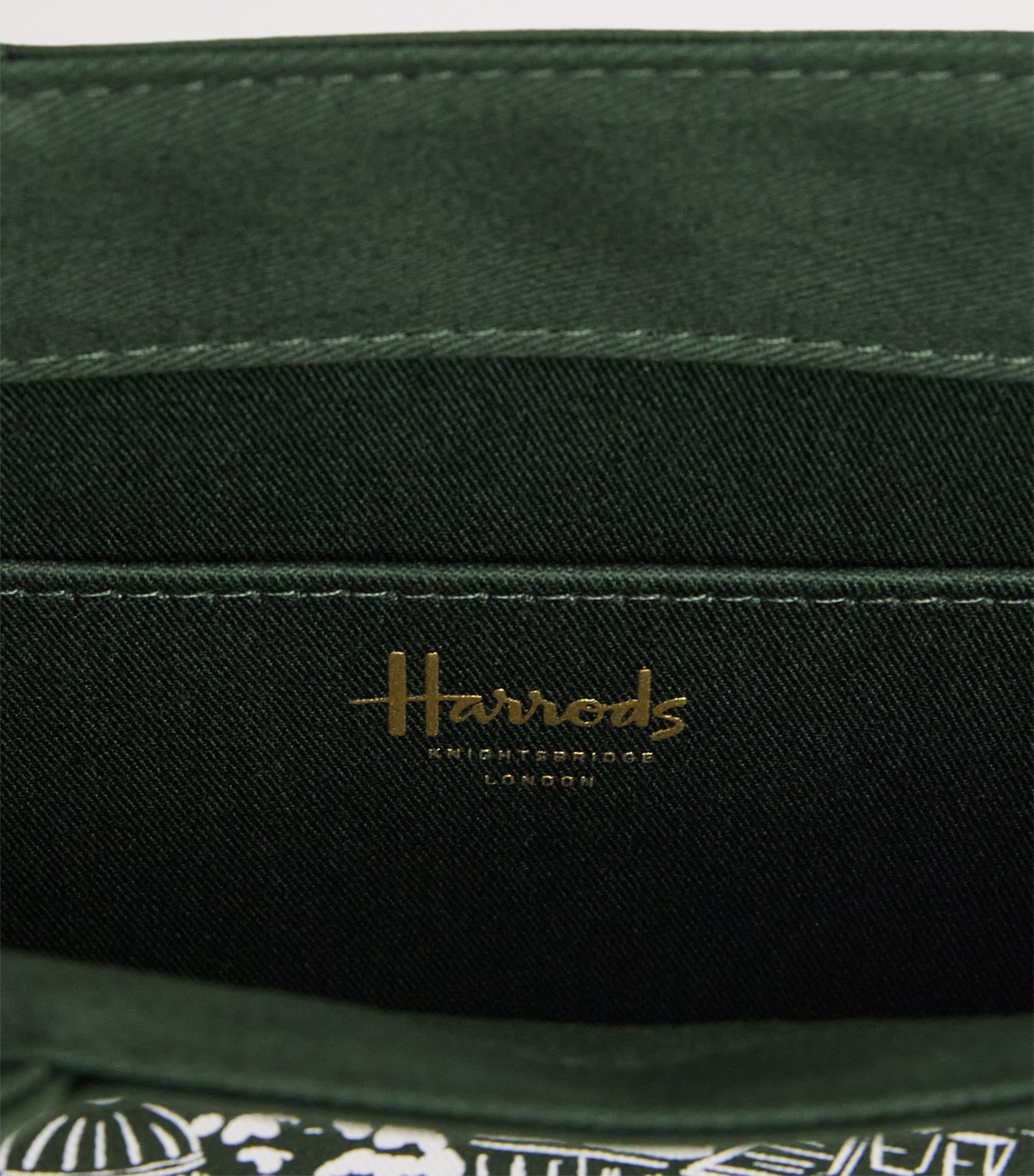 Harrods Small City Stories Tote Bag Green Image 3