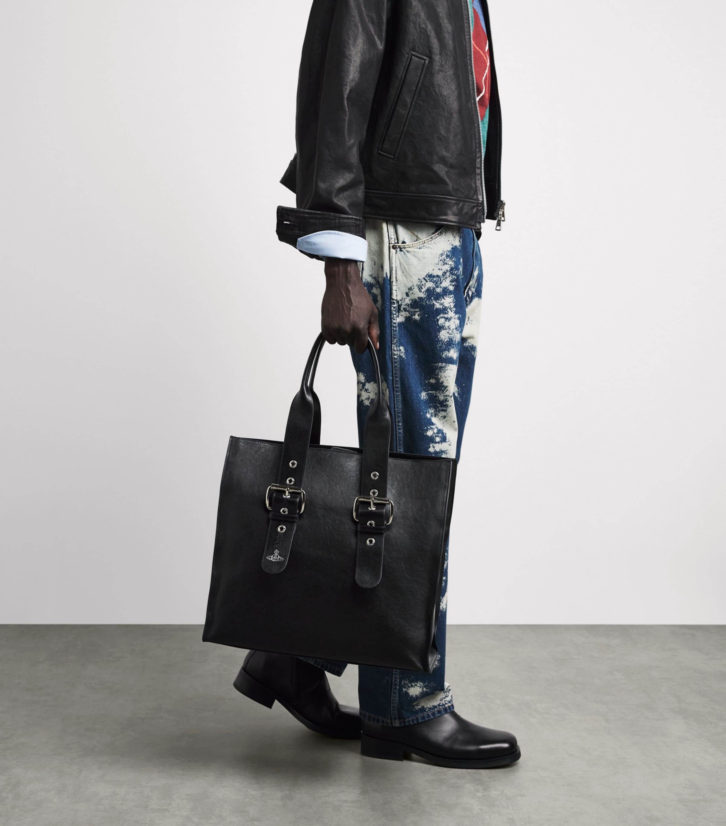 Vivienne Westwood Leather Alex Tote Bag Black Image 2