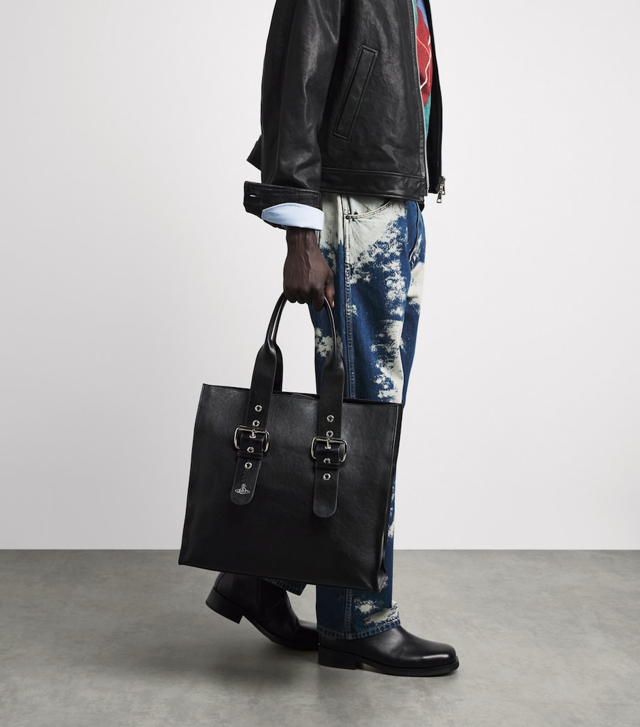 Vivienne Westwood Leather Alex Tote Bag Black Image 2