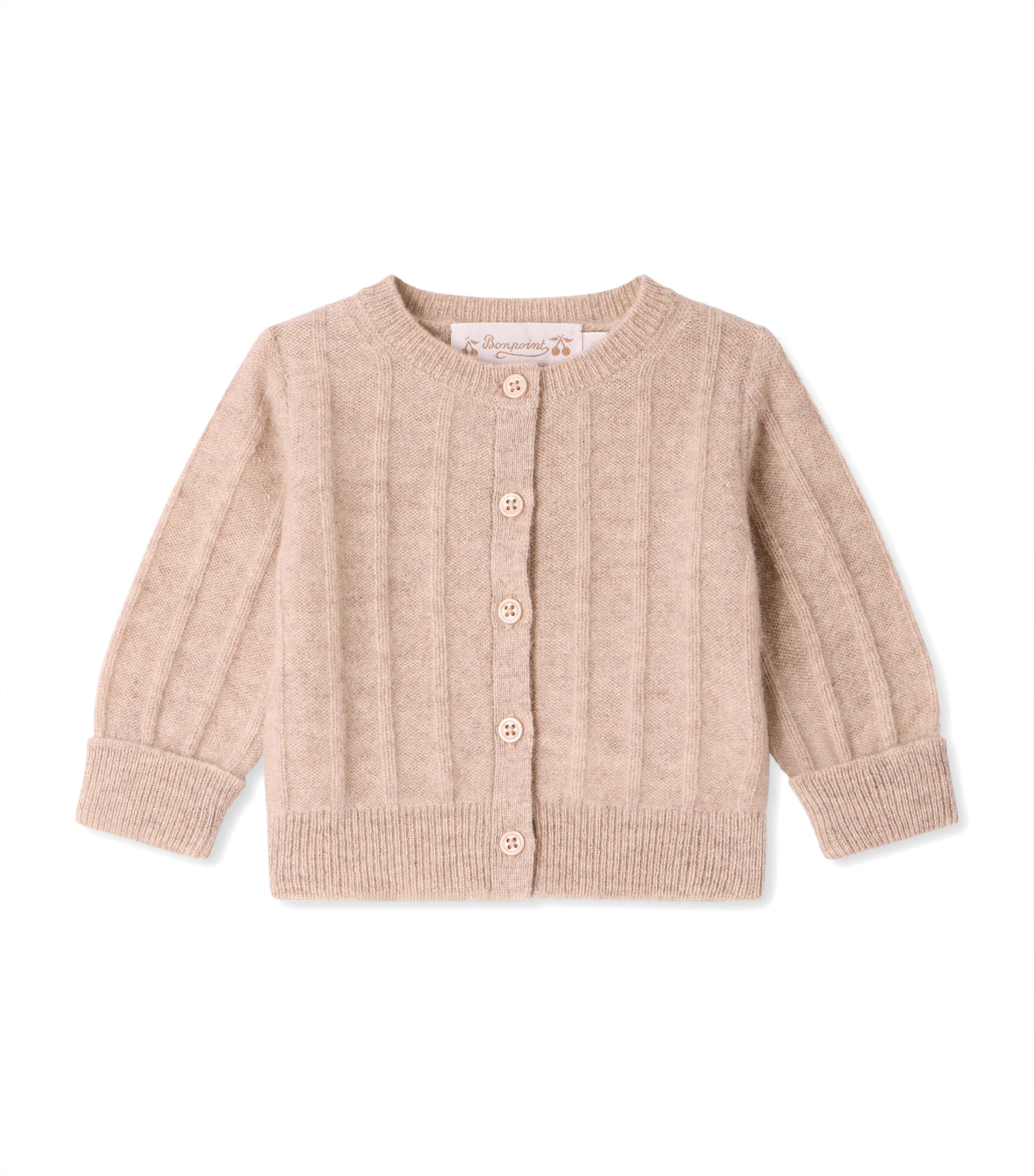 Bonpoint Kids'  Cashmere Cardigan In Beige