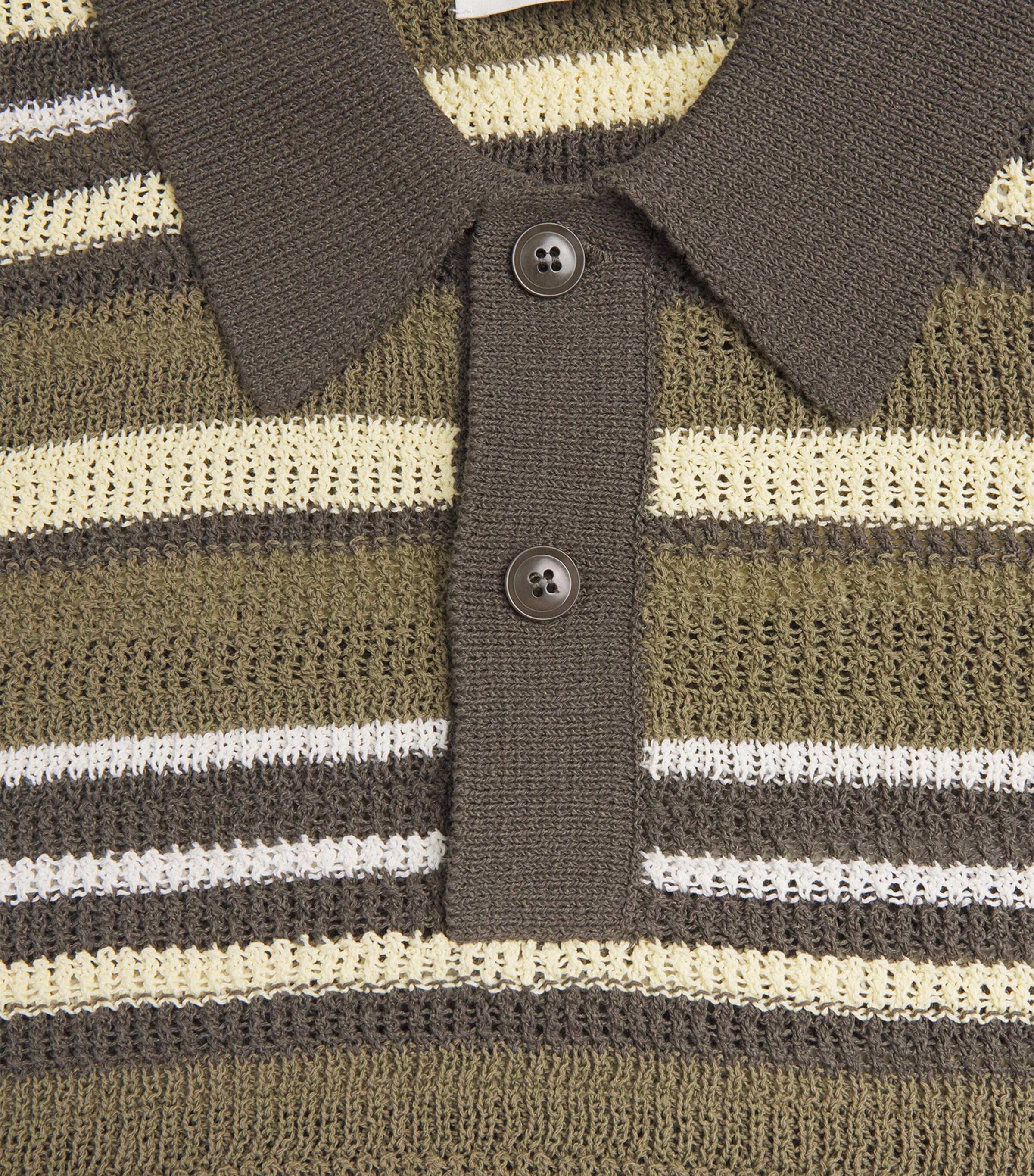 Samsøe Samsøe Mens Organic Cotton-Blend Polo Shirt Burnt Olive St. Image 6