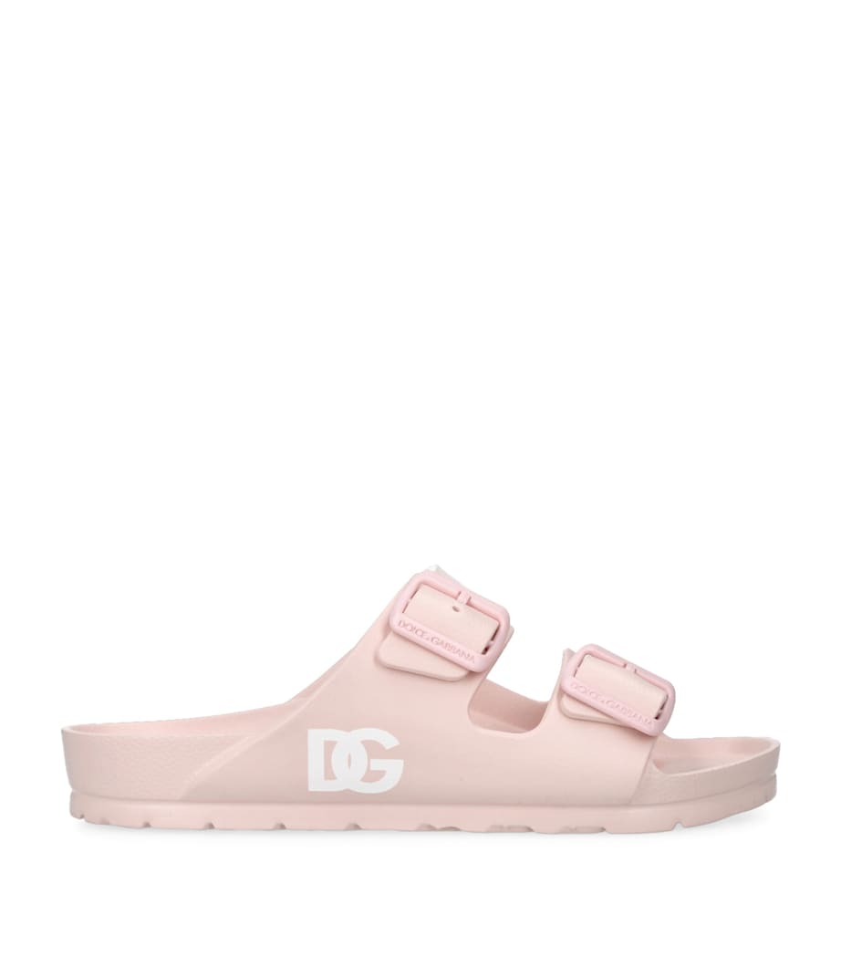 Dolce&Gabbana Kids Logo Buckle Sandals Pink Image 1