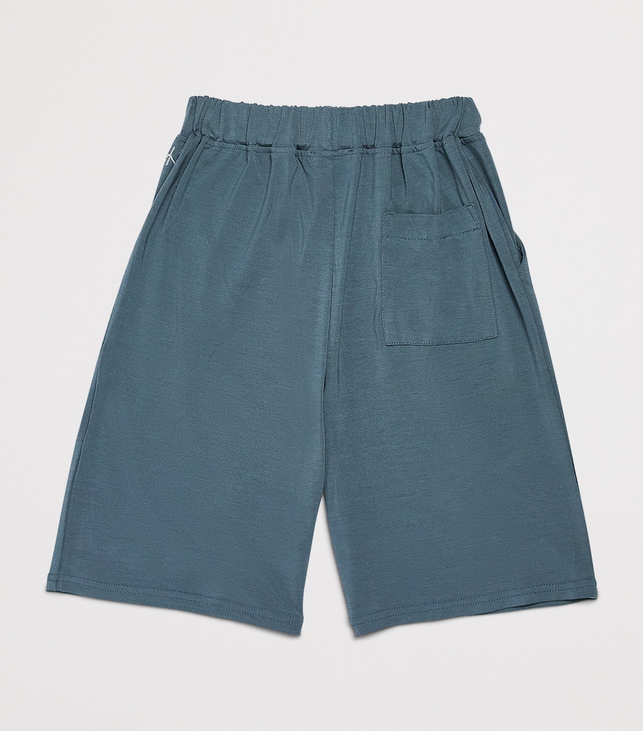 Homebody Kids Stretch-Modal Pyjama Shorts (4-16 Years) Teal Mist Image 2