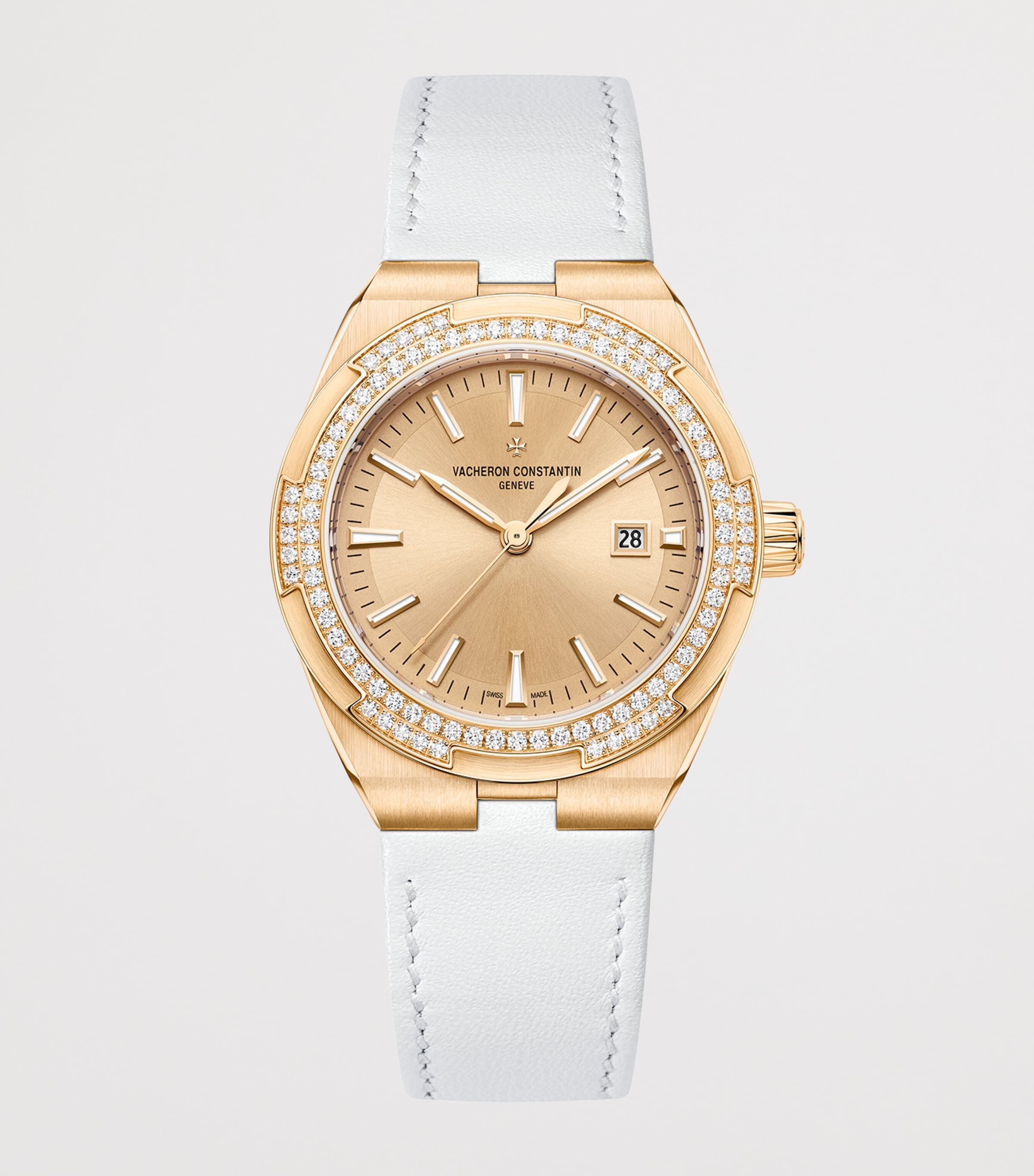 Vacheron Constantin Rose Gold and Diamond Overseas Watch 35mm Pink Gold Image 2