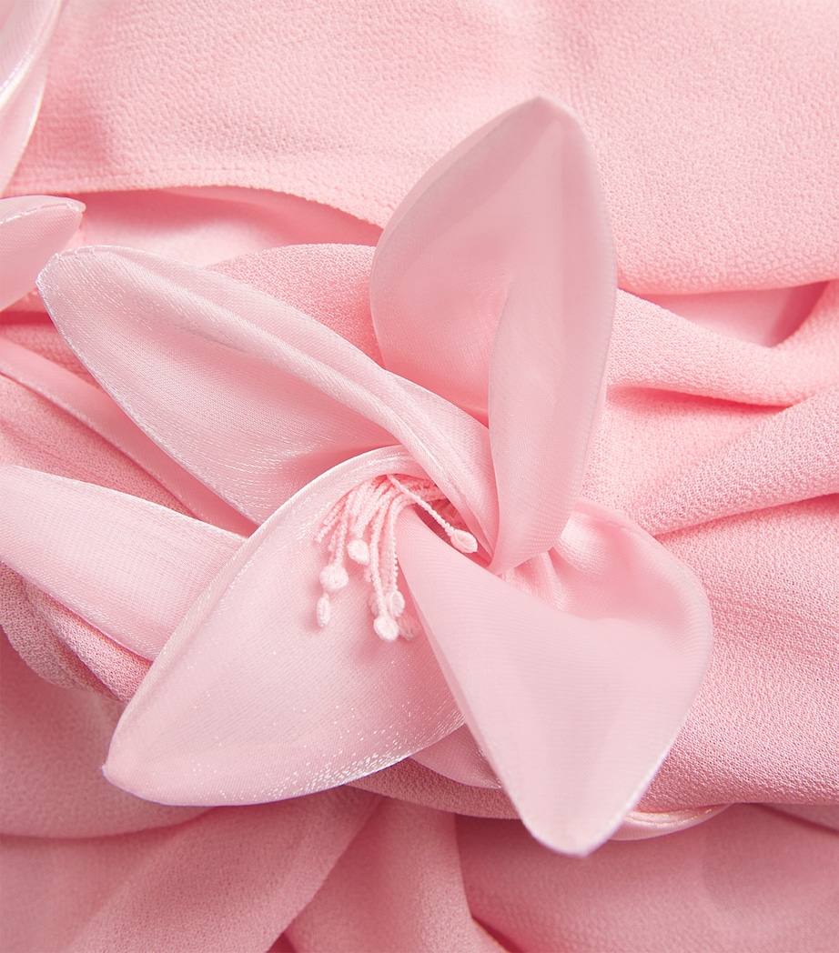 Flower Georgette Maxi Dress PINK Image 5