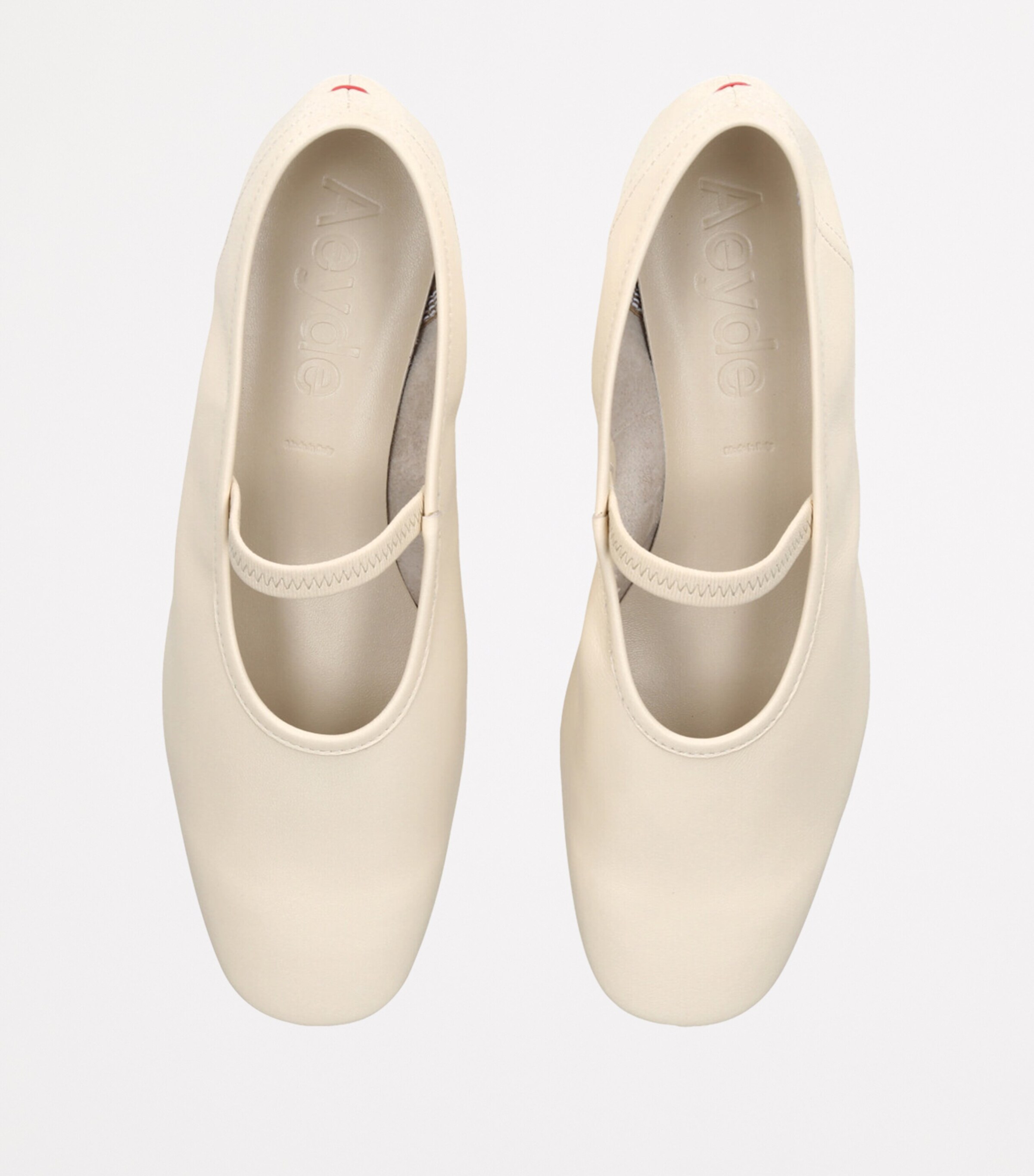 aeyde Leather Pippa Ballet Flats 25 Cream Image 4