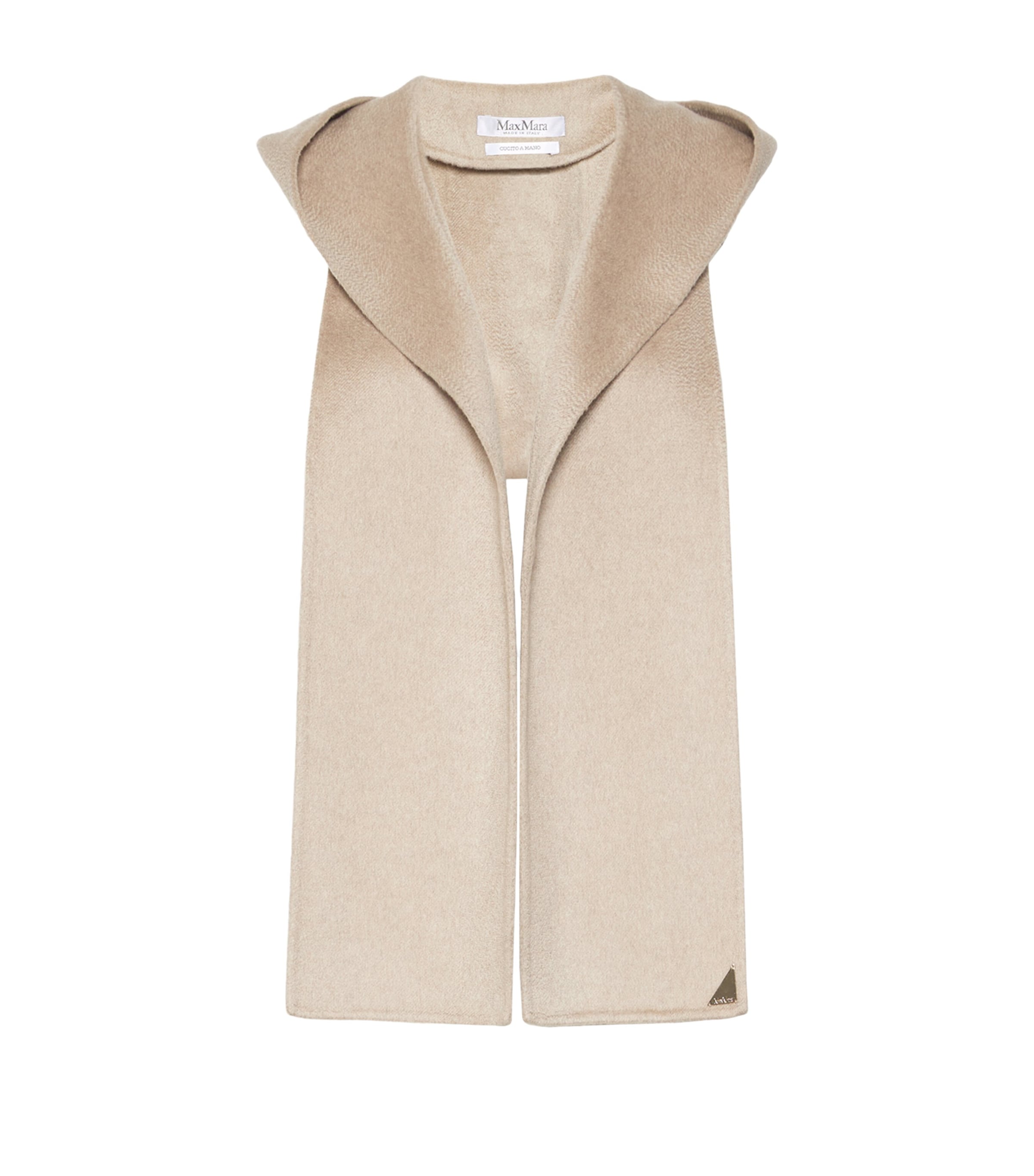 Max Mara Cashmere Hooded Scarf Sand Image 1