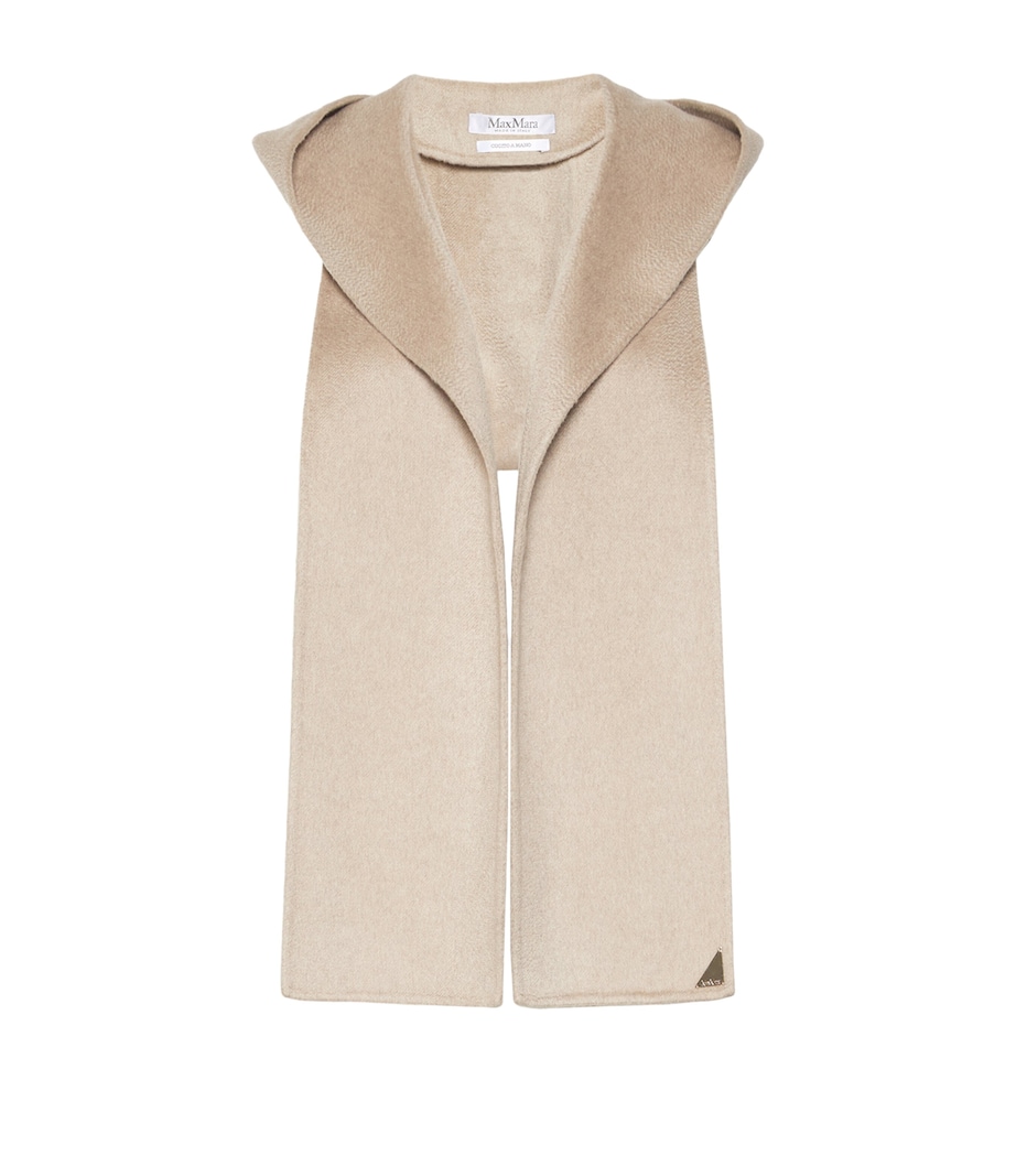 Max Mara Cashmere Hooded Scarf Sand Image 1