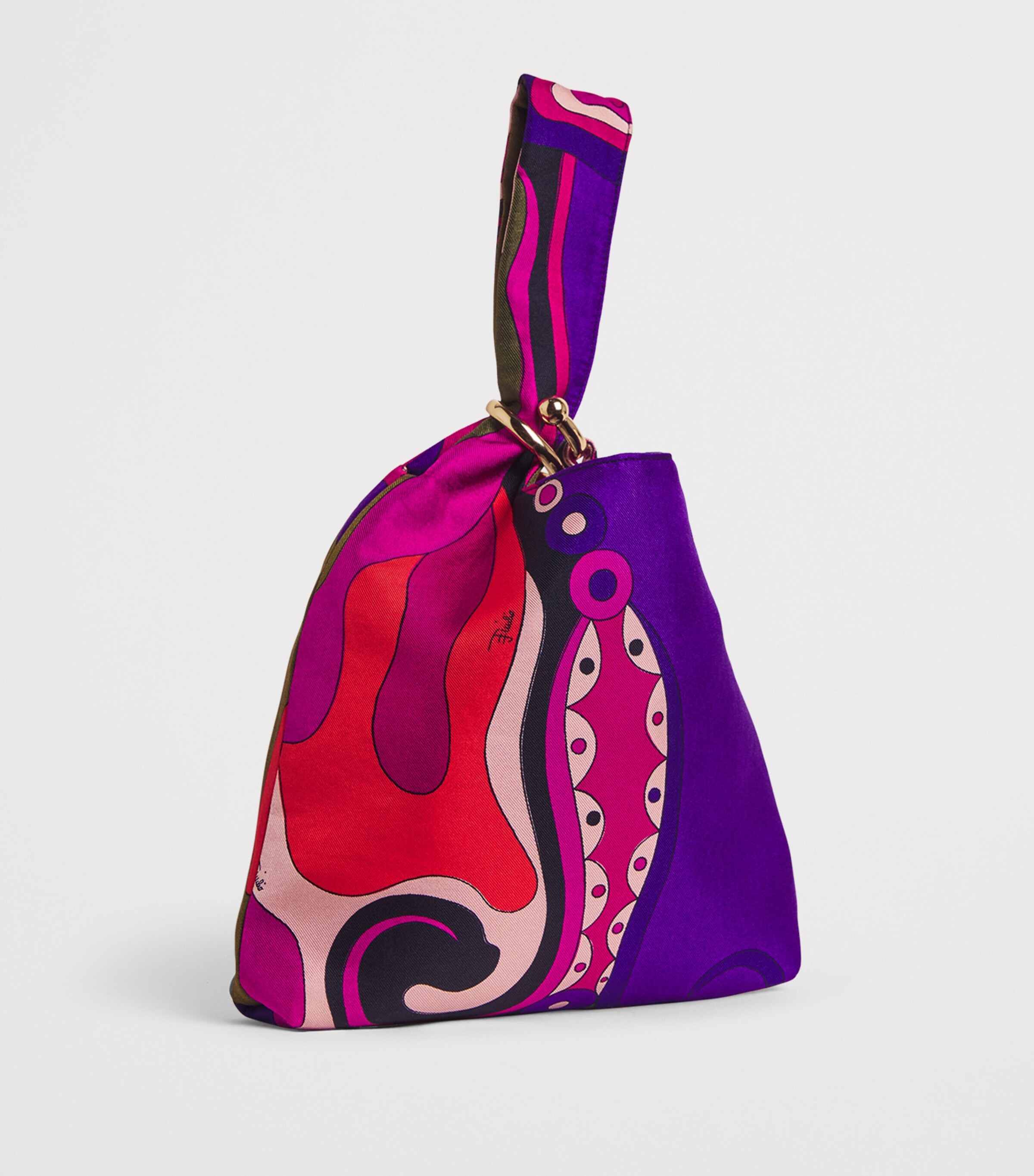 PUCCI Silk Emilio Top-Handle Bag Image 3