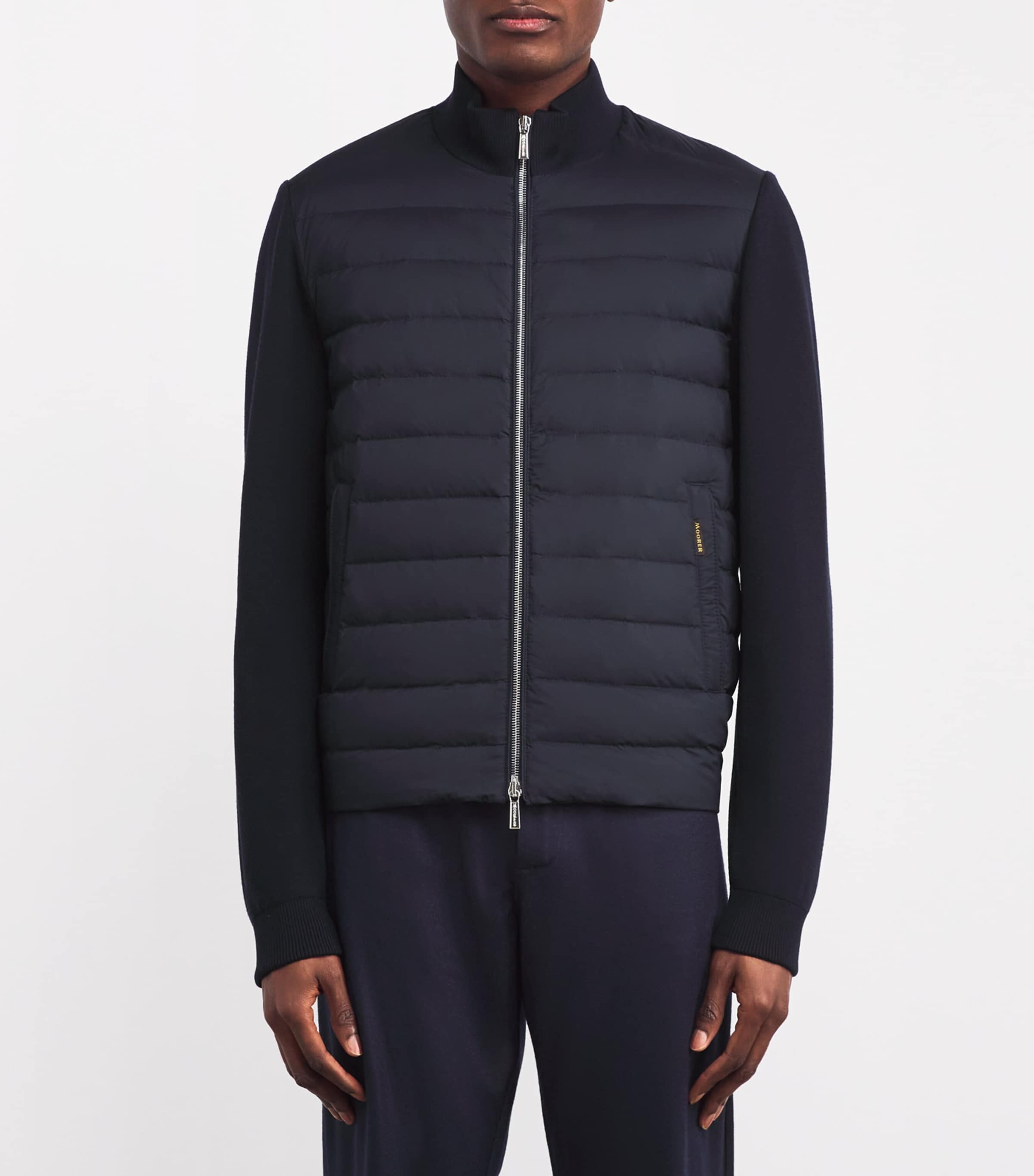 Quilted Bomber Jacket DARK BLU U0402 Image 3