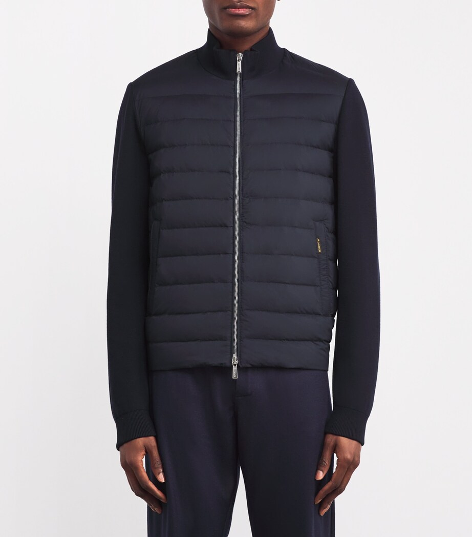 Quilted Bomber Jacket DARK BLU U0402 Image 3